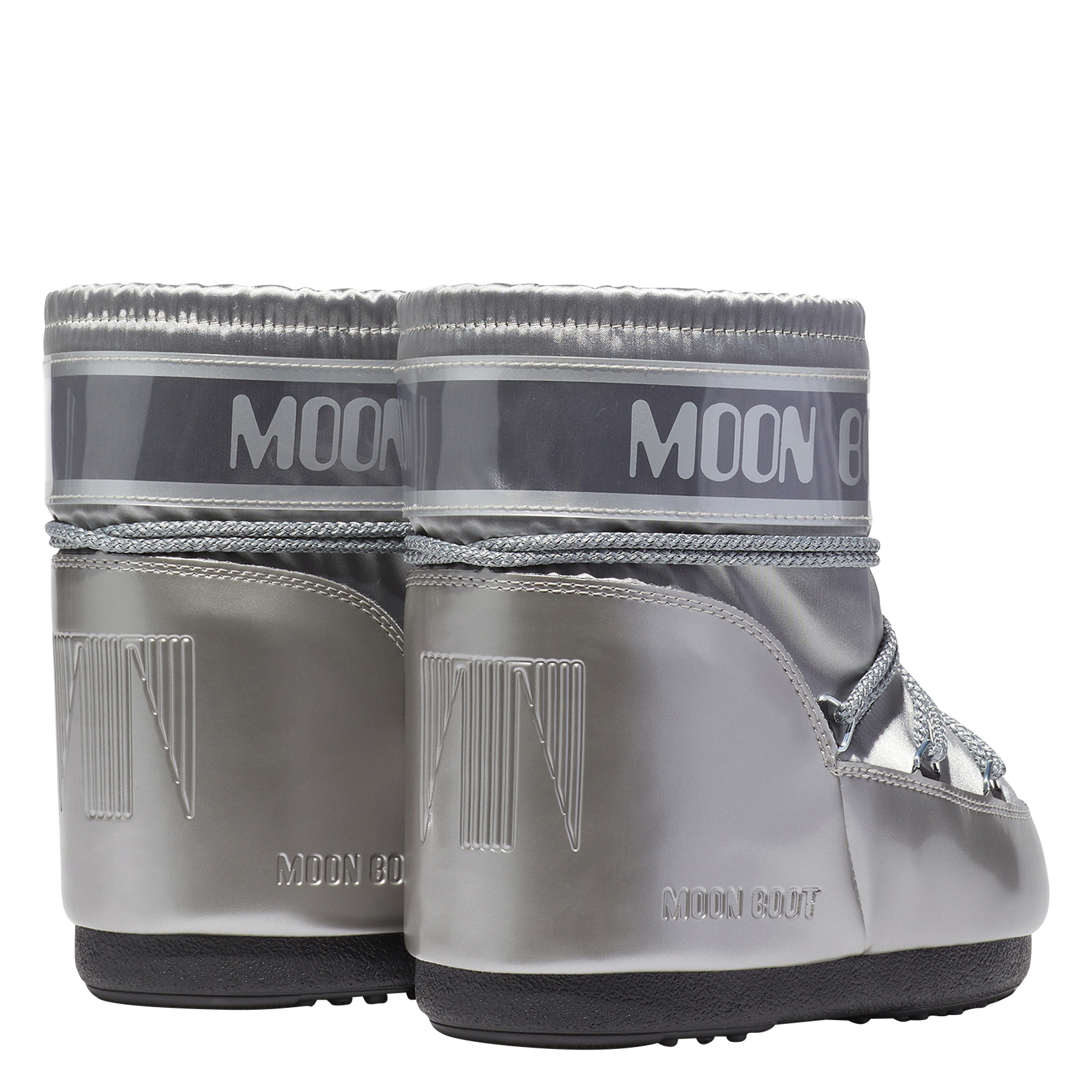Bottines à lacets métallisées MOON BOOT Argent
