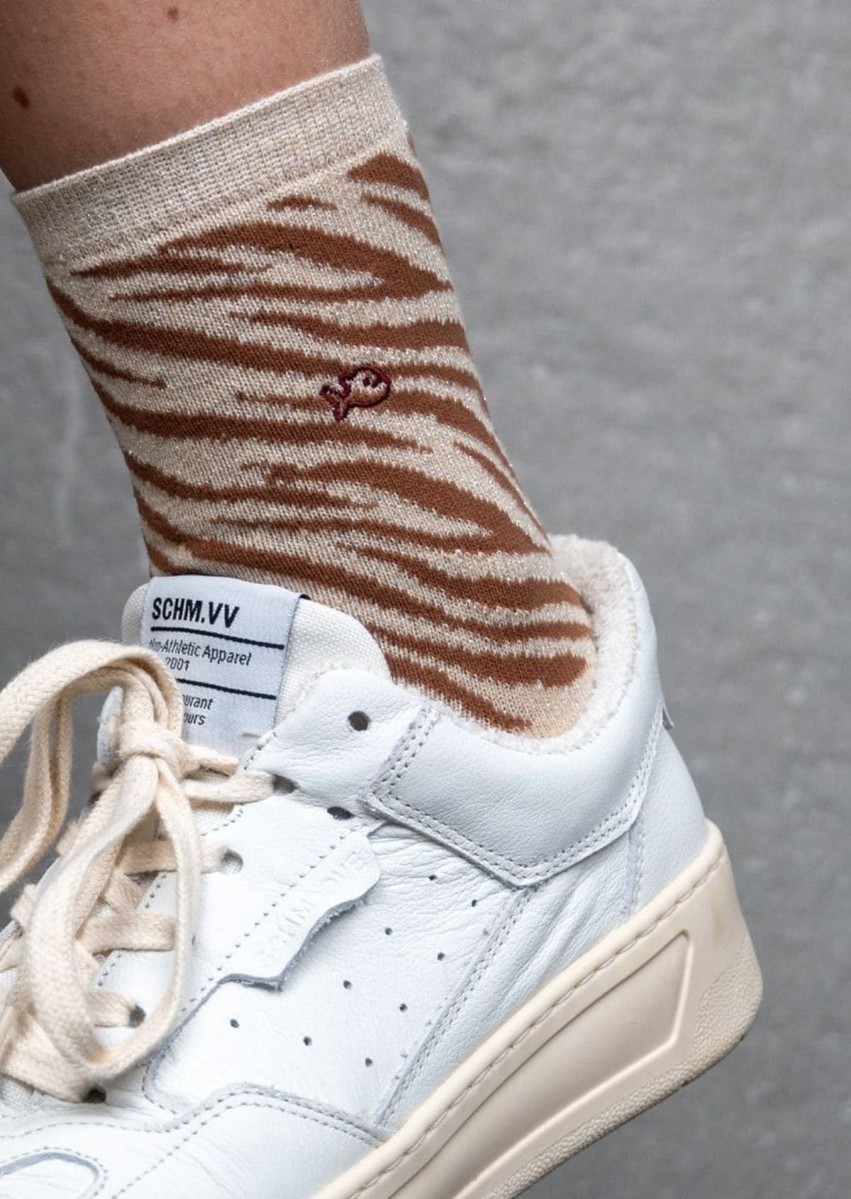 Combed cotton zebra socks BILLYBELT Beige