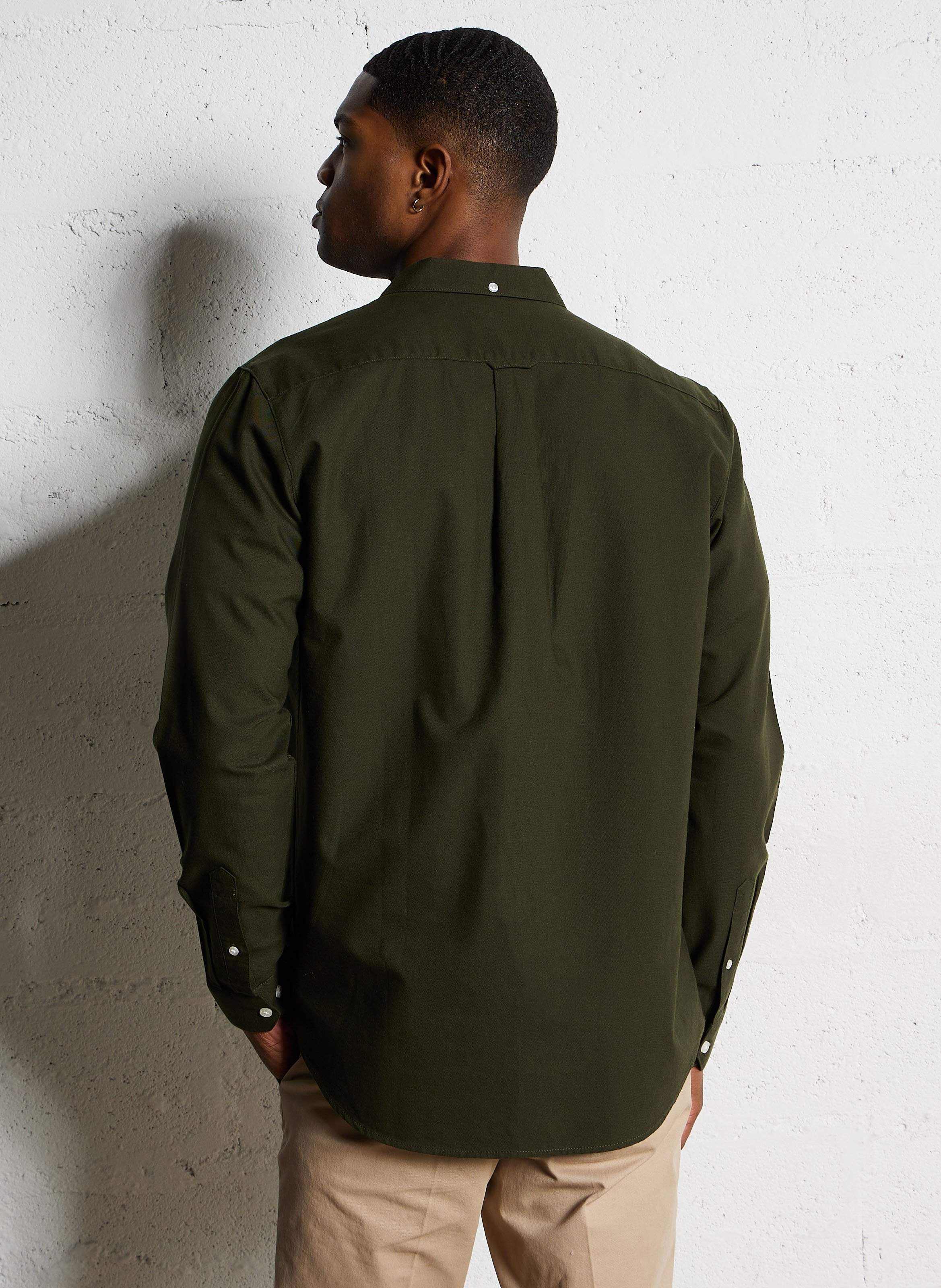 Chemise slim-fit en coton biologique FARAH Vert