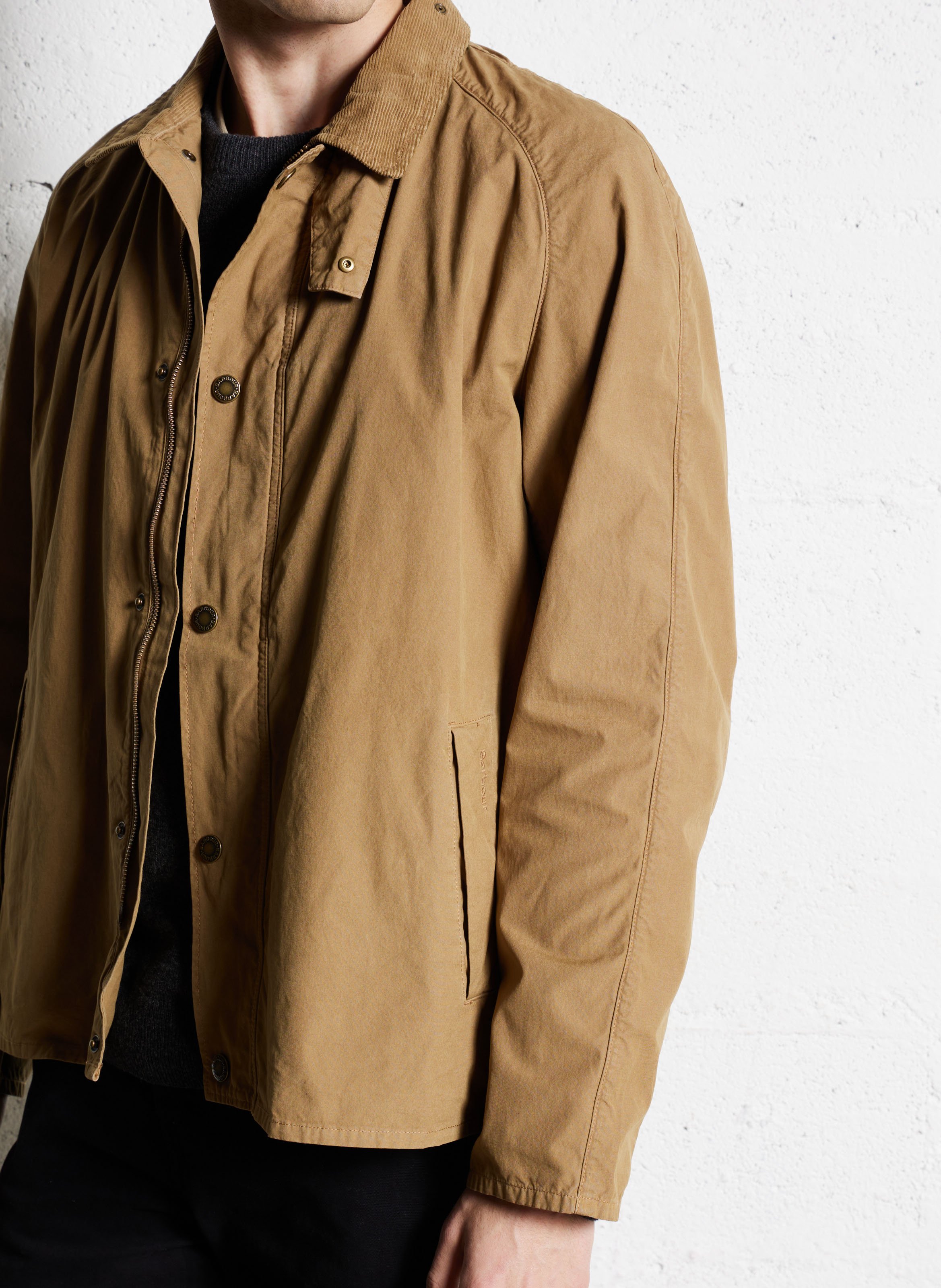 Katoenen jack met klassieke kraag BARBOUR Beige