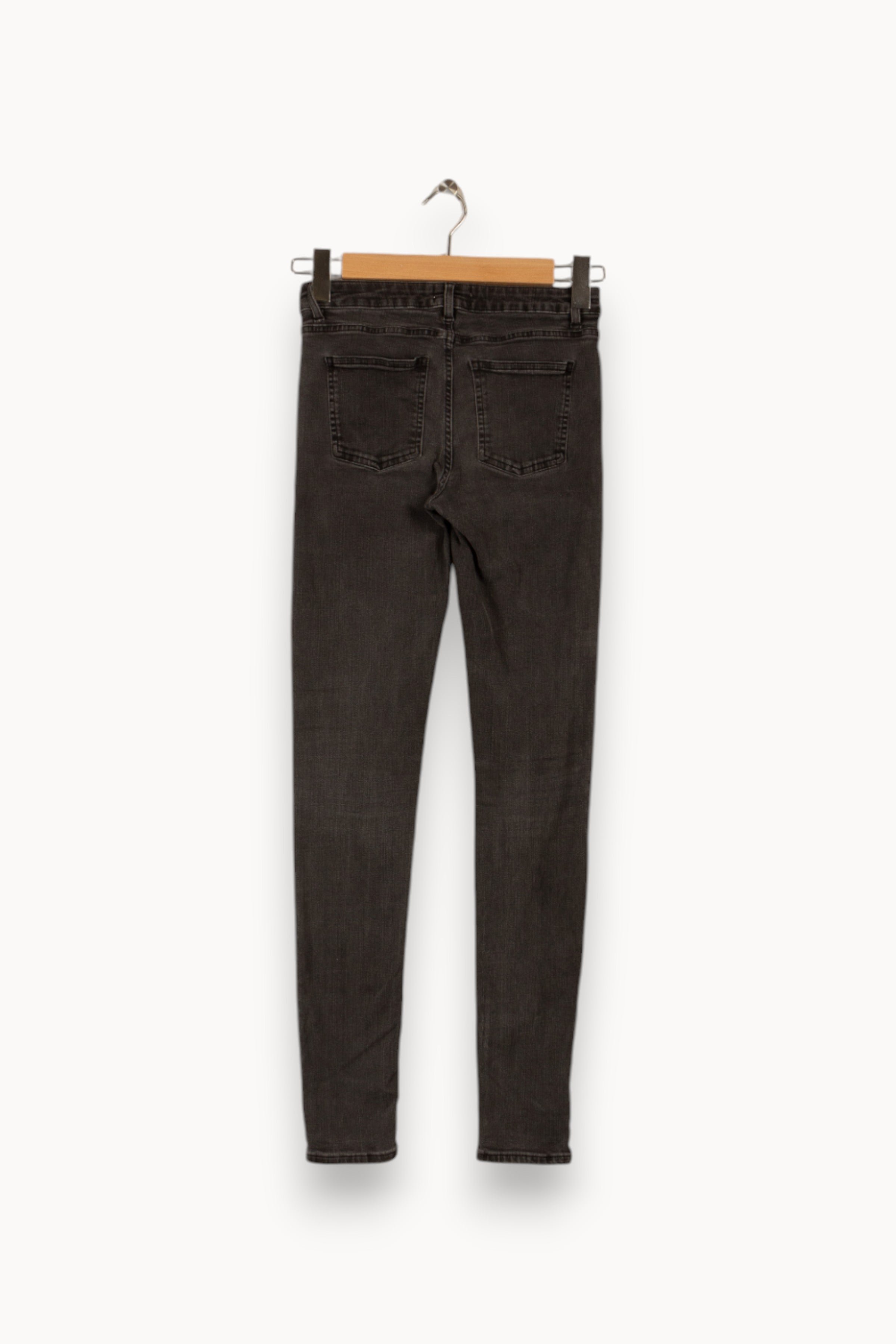 Cropped slim jeans with studs ACNE STUDIOS - Seconde Main Grey