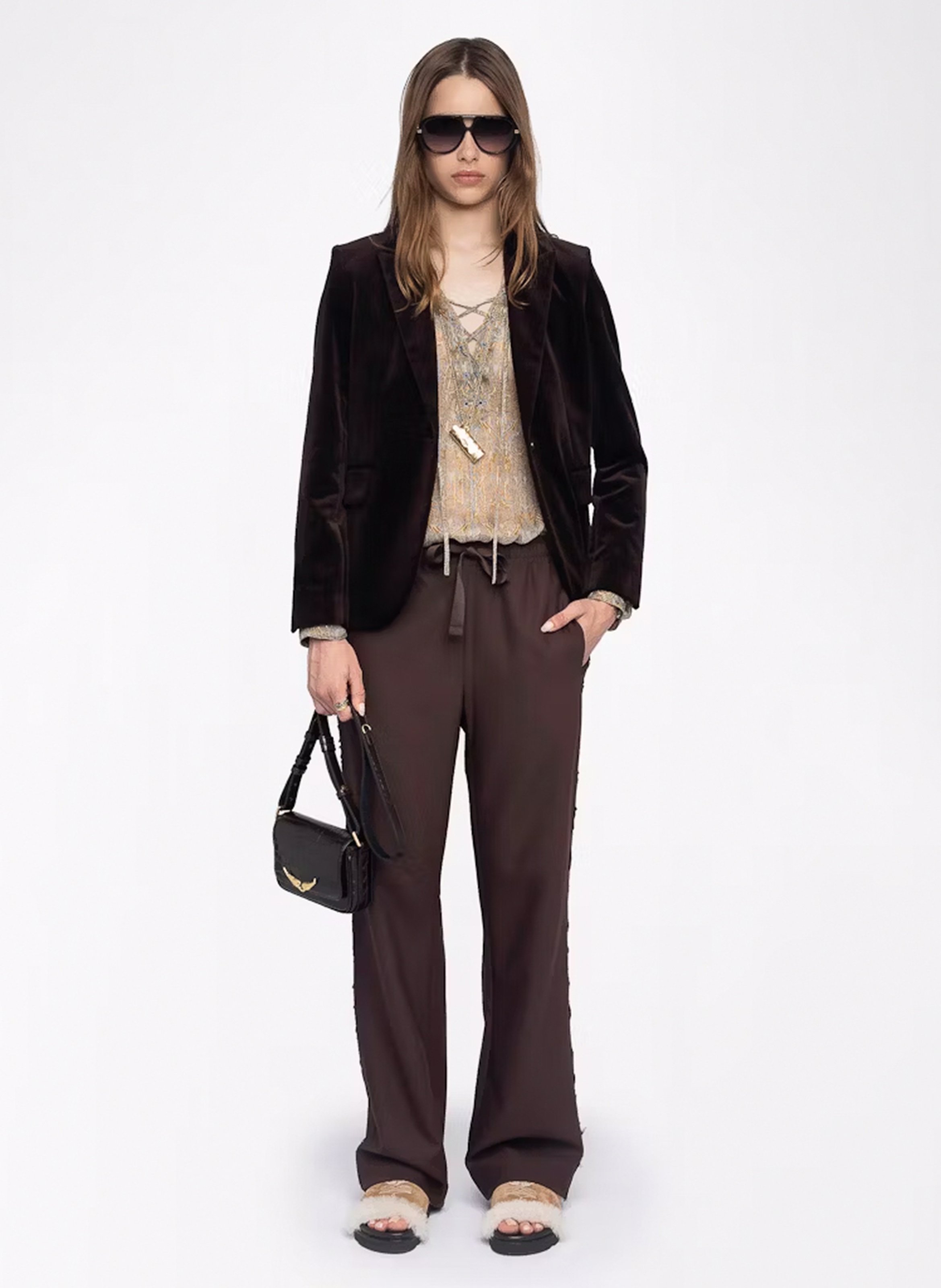 Pantalon droit ZADIG&VOLTAIRE Marron