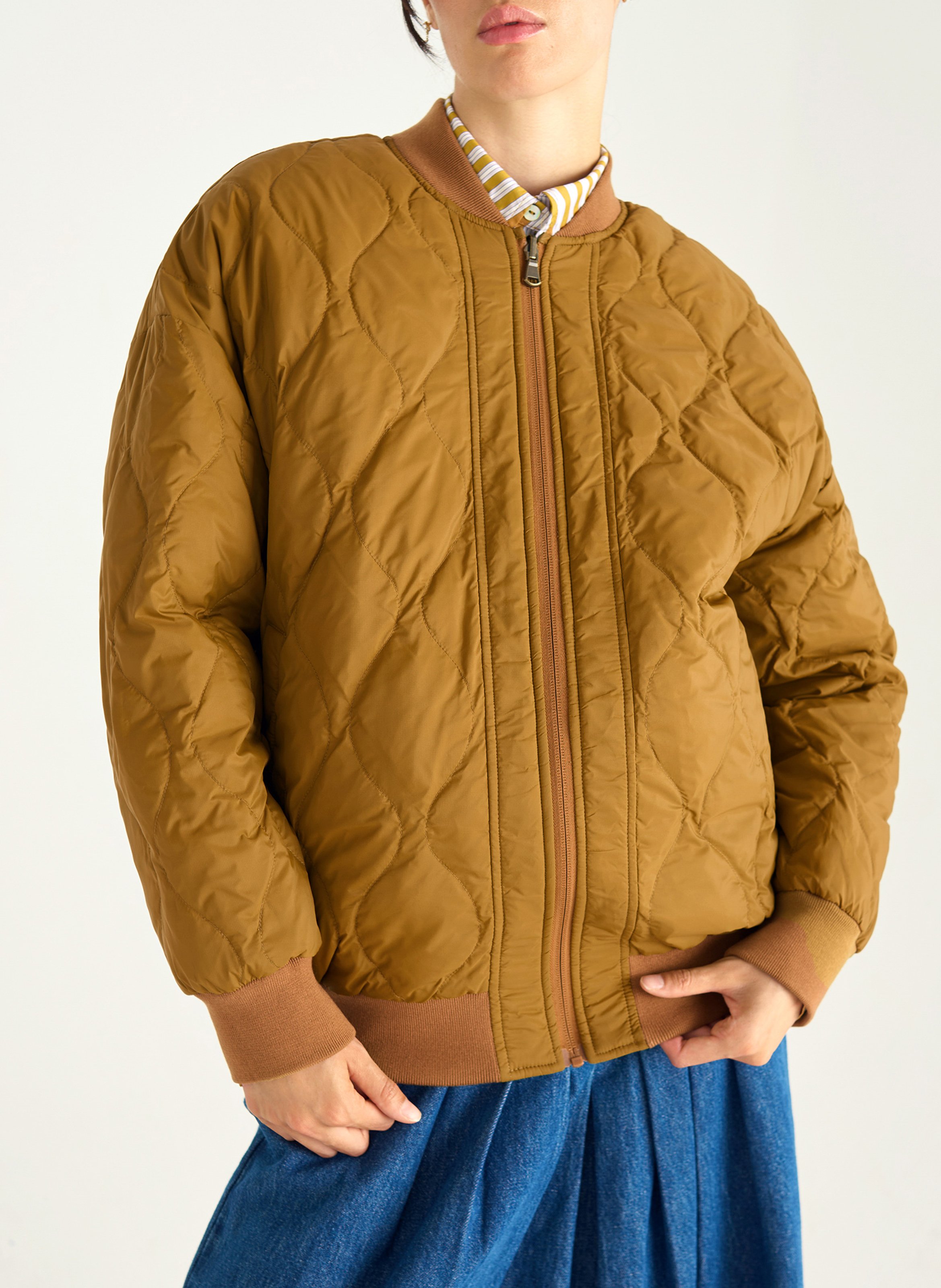 Blouson matelassé oversize réversible COTELAC Jaune
