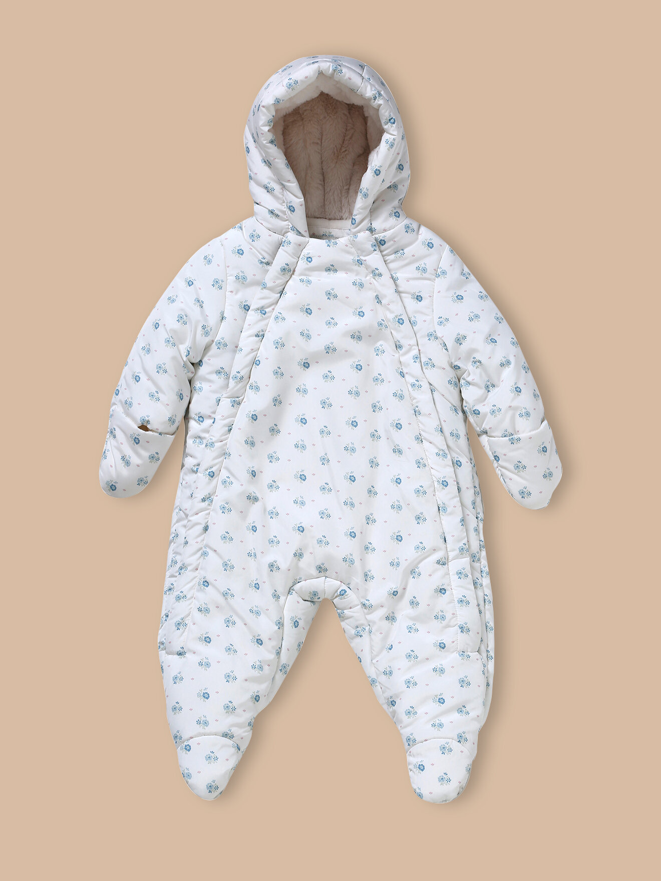 Jane printed snowsuit CYRILLUS Beige