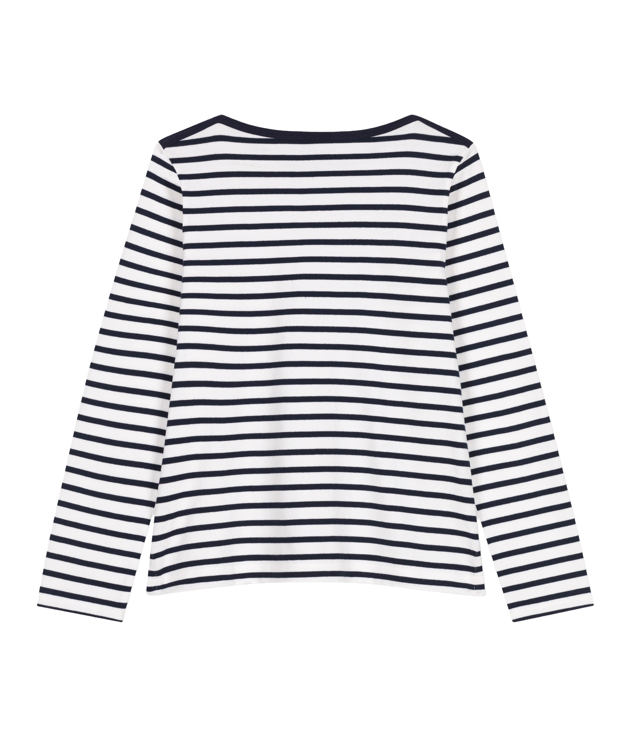 Gerade geschnittenes Baumwoll-T-Shirt mit Streifen PETIT BATEAU Weiss