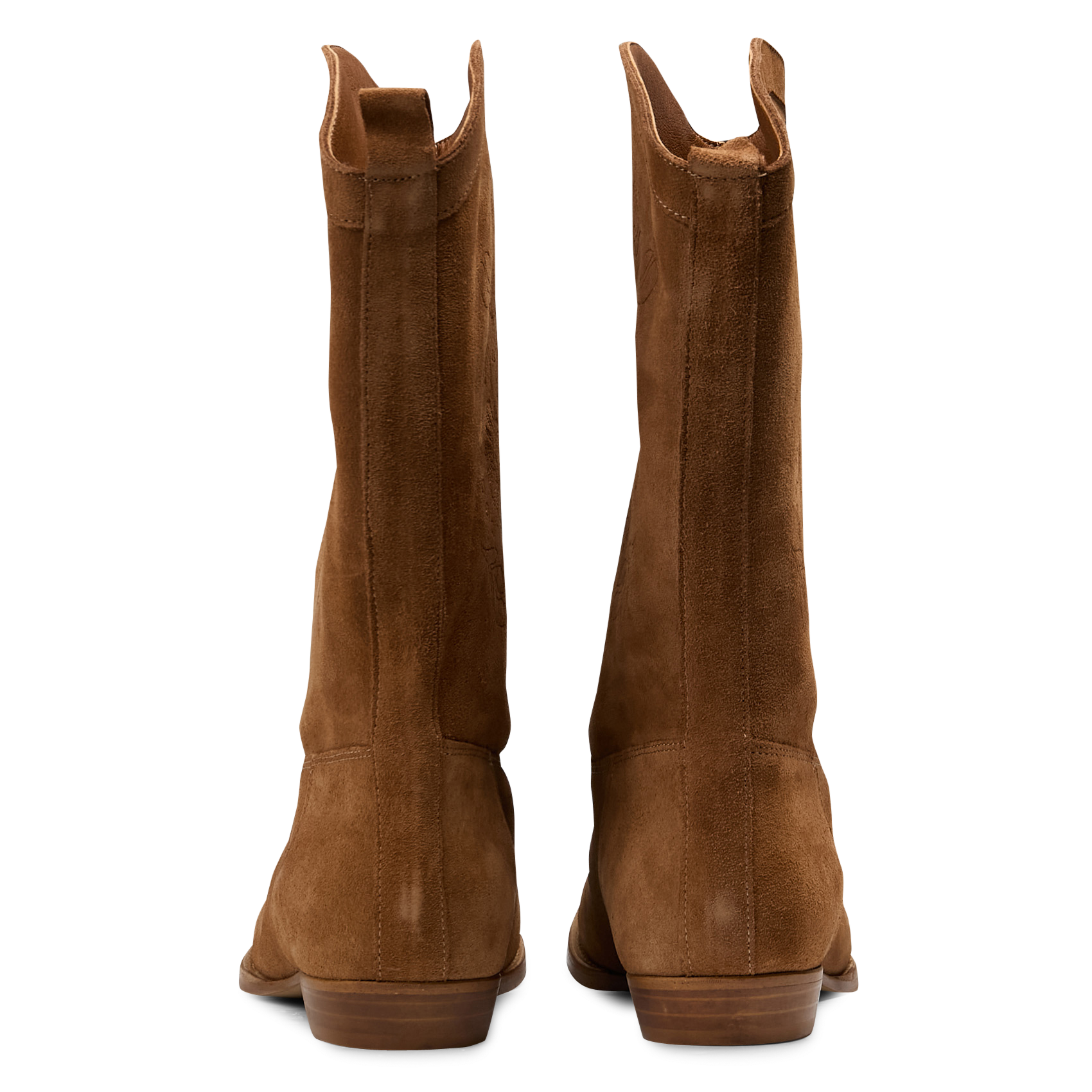 Suede cowboy boots I CODE Brown