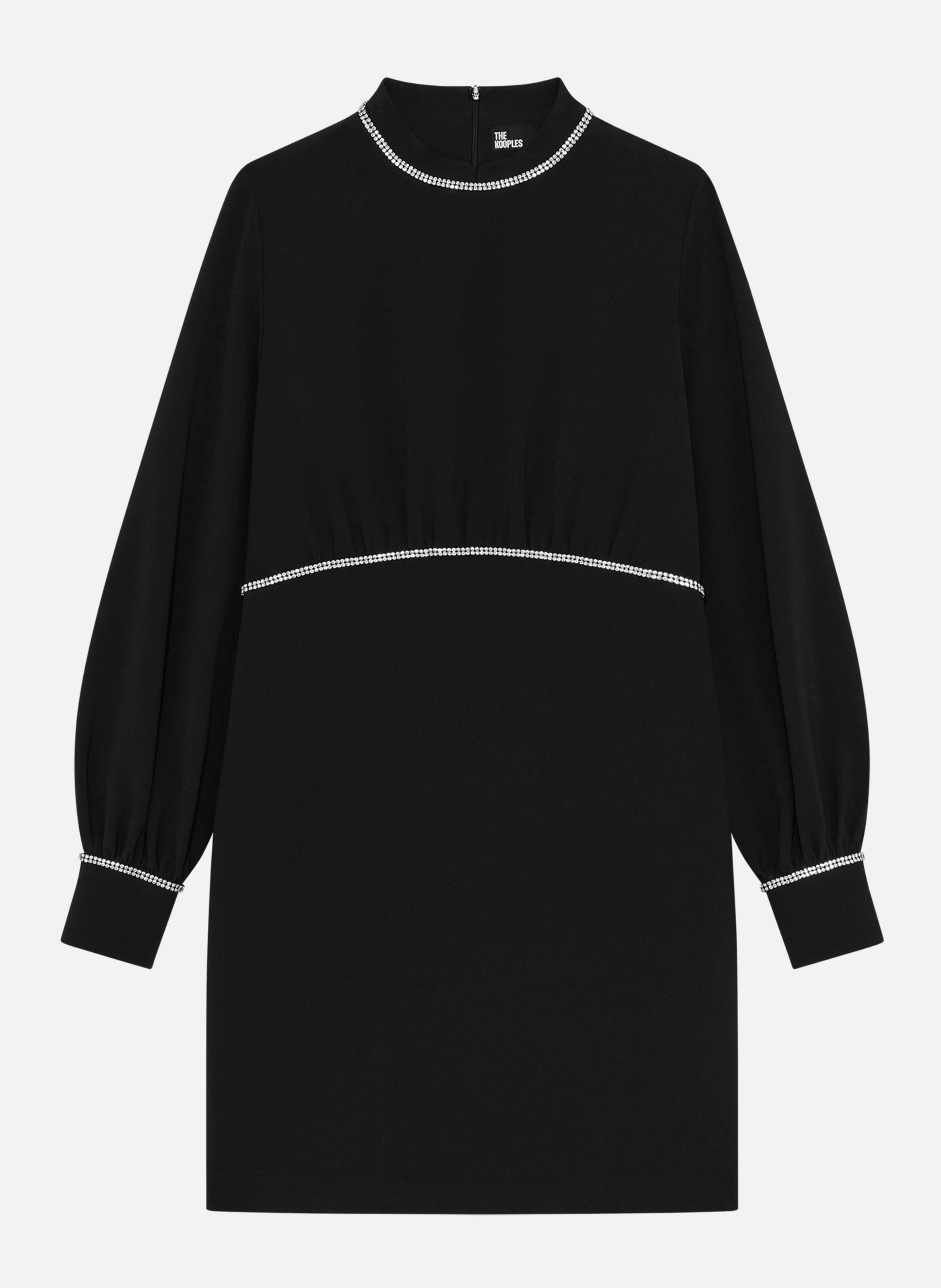 Short dress with rhinestone details THE KOOPLES Black