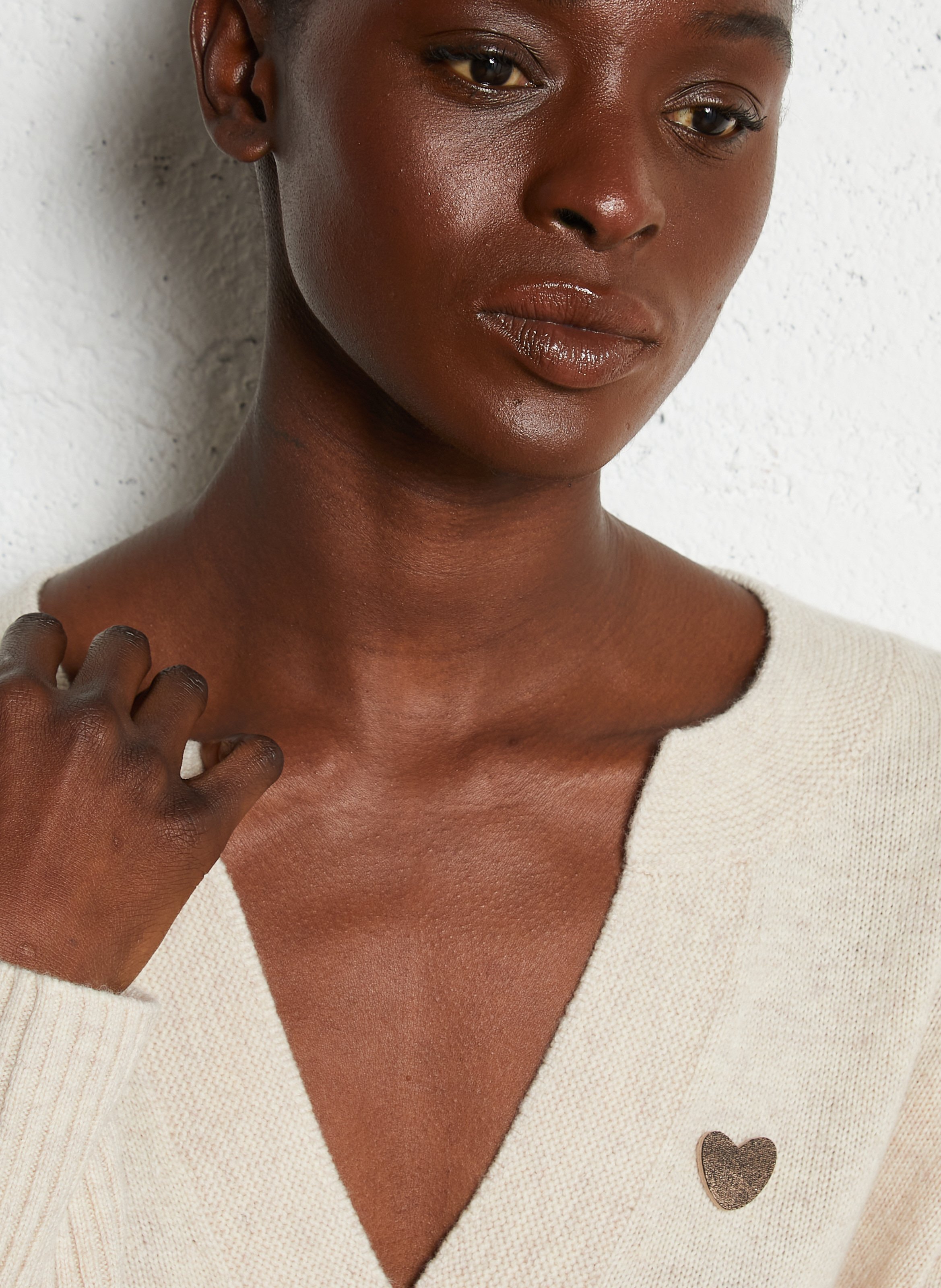 Broche coeur DES PETITS HAUTS Noir