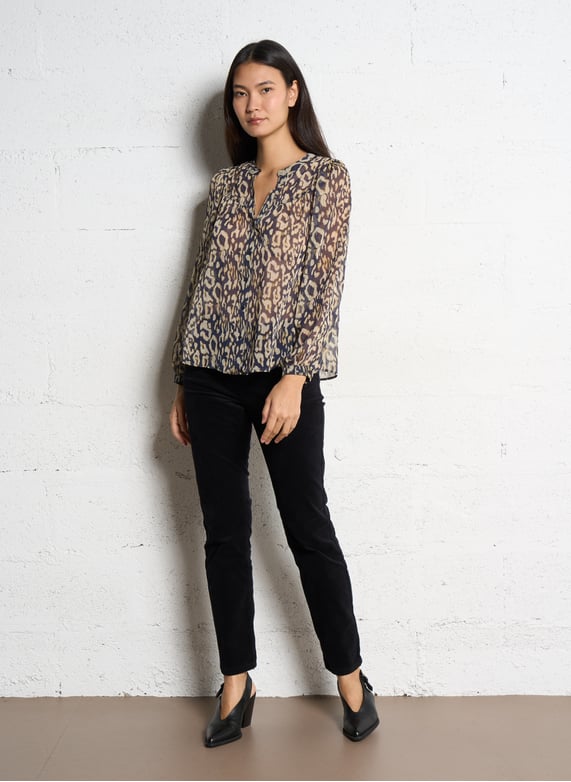 Pantalon slim velours en coton stretch - Look 6