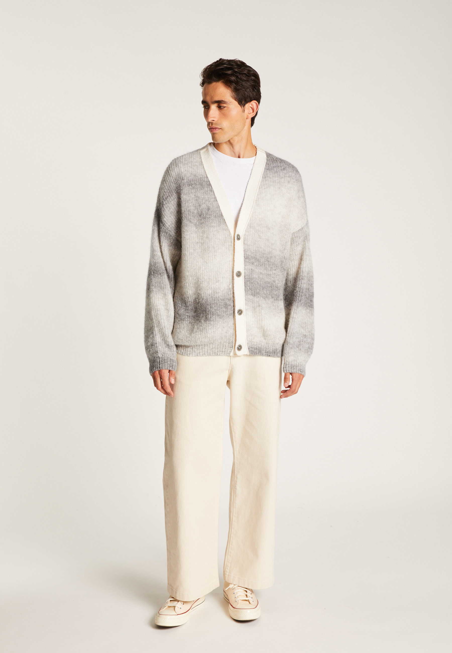 Alpaca and cotton cardigan MAISON MONTAGUT