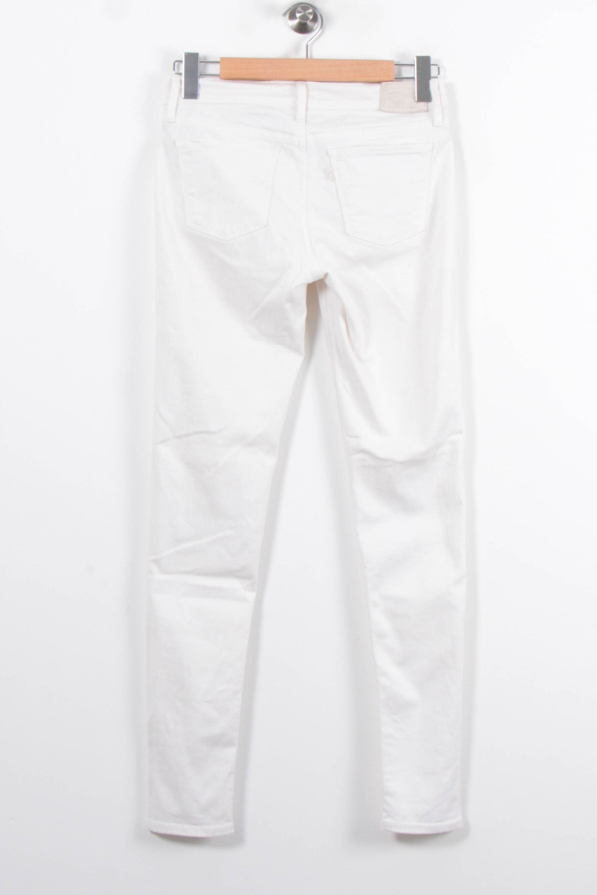 Cropped slim jeans with studs LEVI'S - Seconde main White