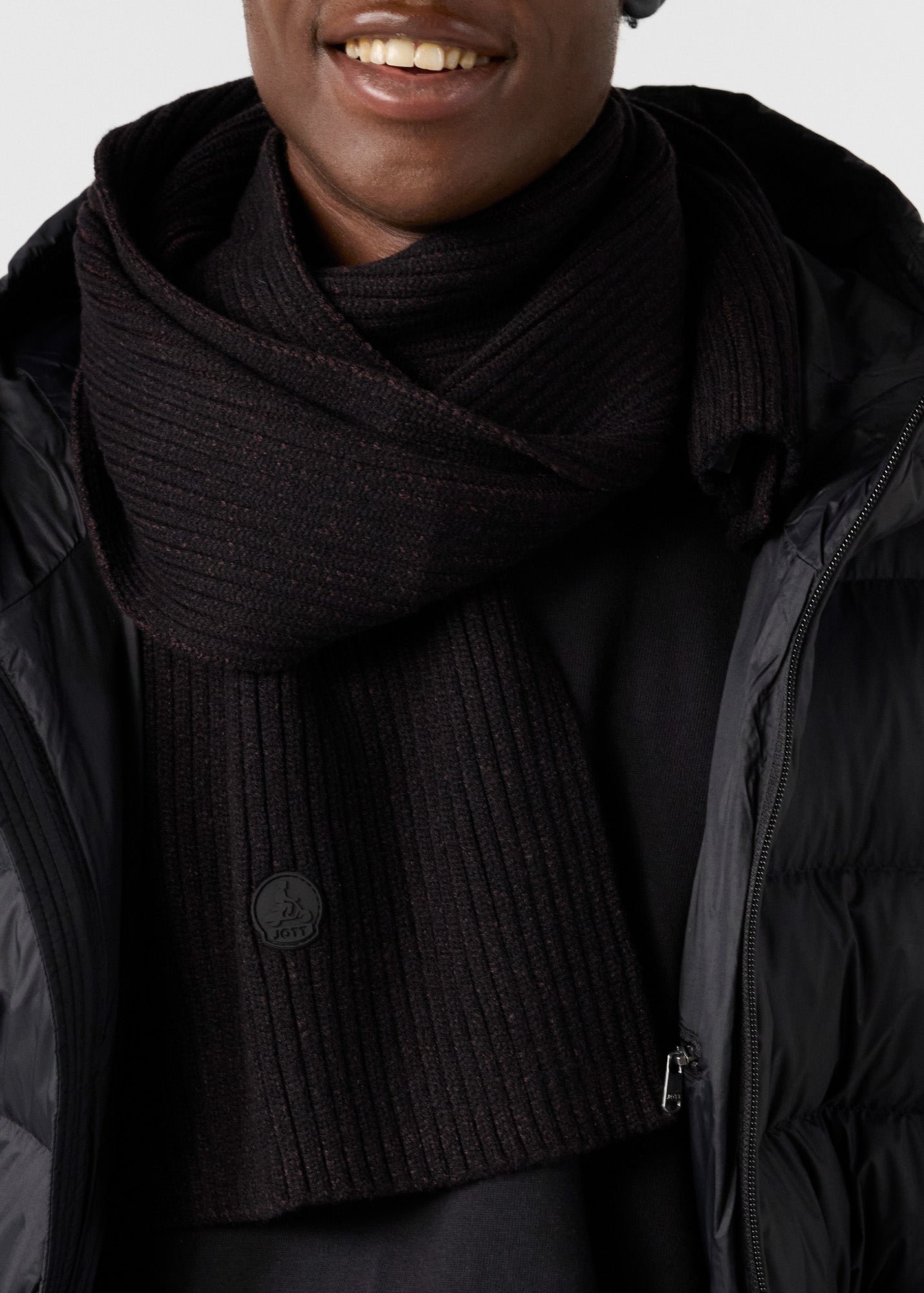 Two-tone peach scarf JOTT Black