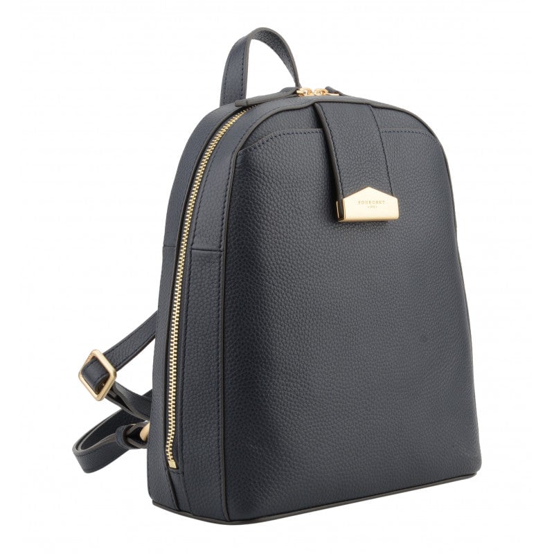 Calfskin leather backpack Blue