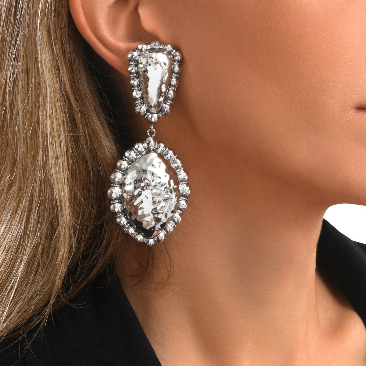 Hanging clip earrings SATELLITE PARIS Silver