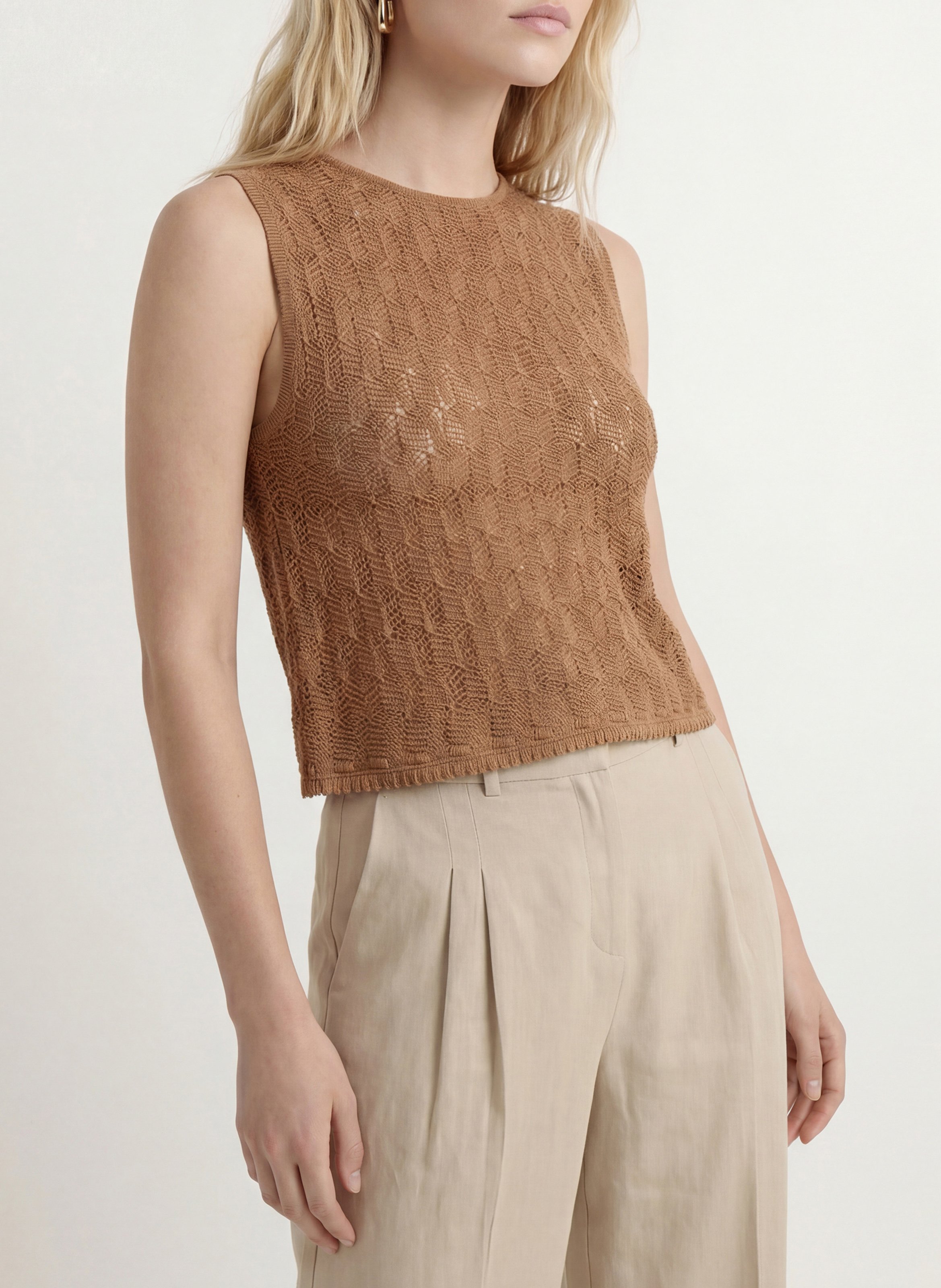 Ärmelloses Top mit offenem Rücken KOOKAI Braun