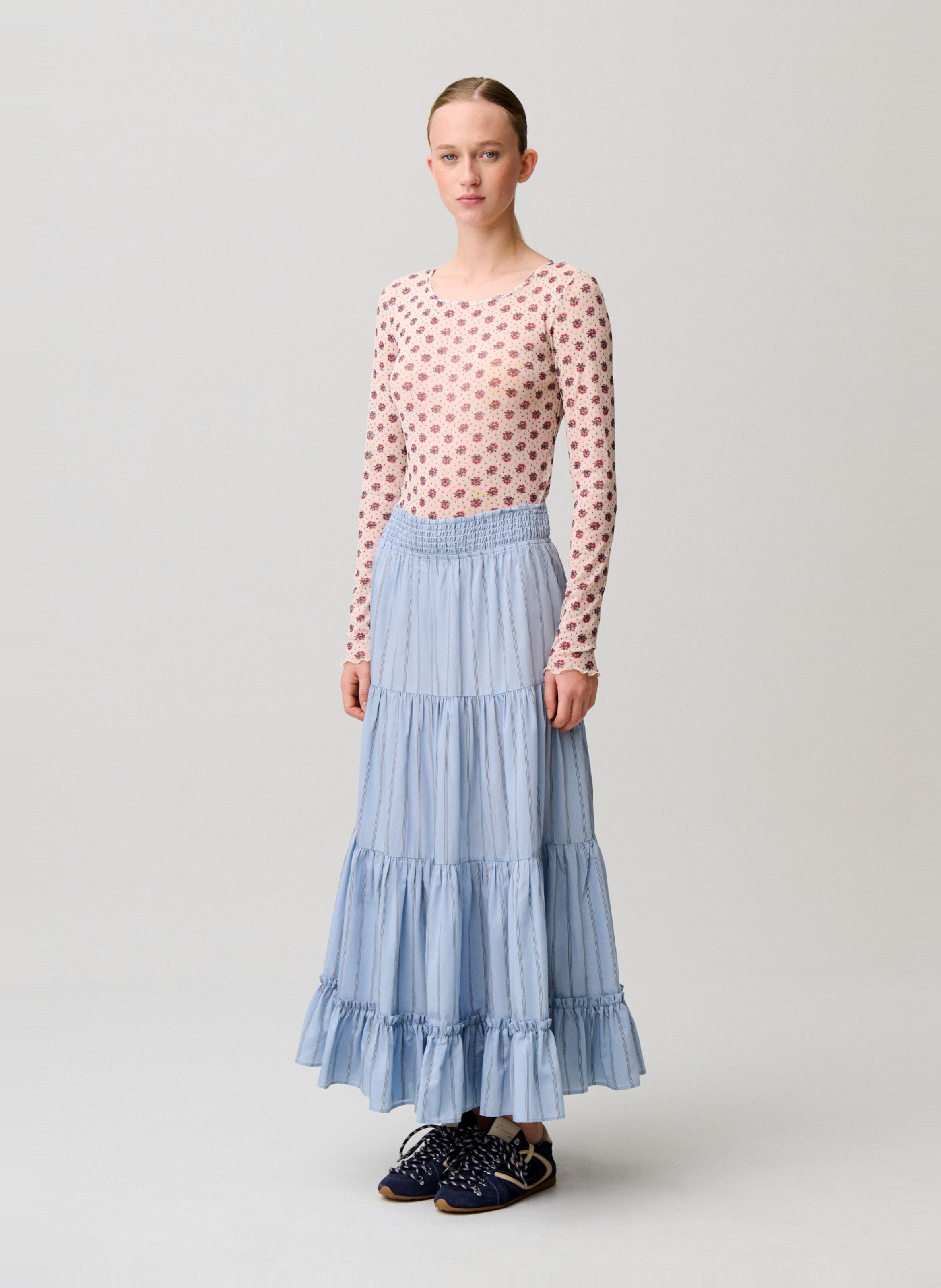 Jupe évasée rayée CLAUDIE PIERLOT Multicolore