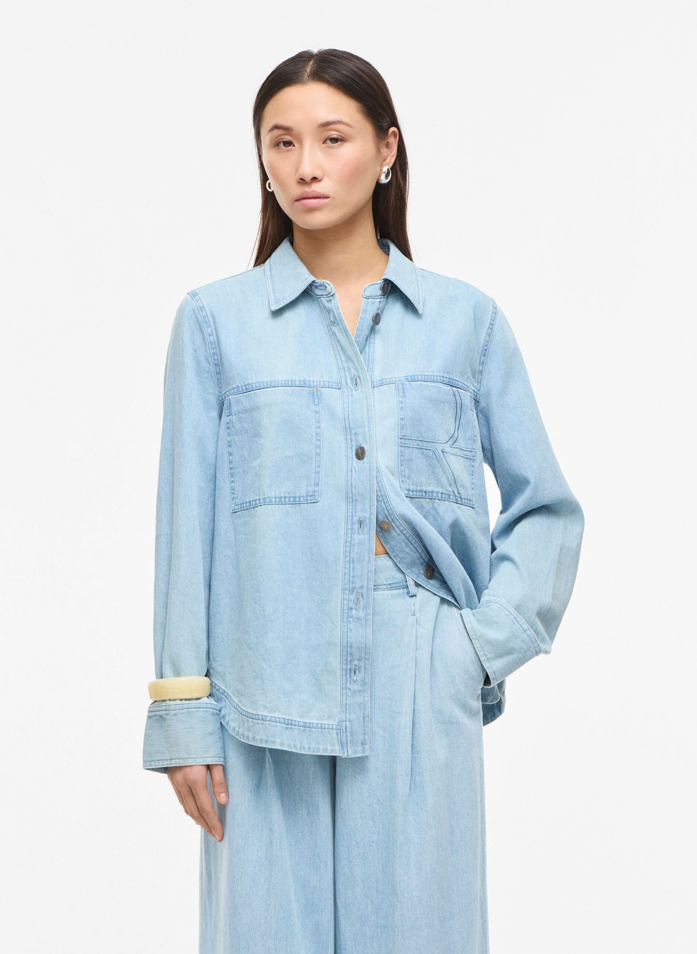 Chemise oversize en coton ROUGE EDIT Blau