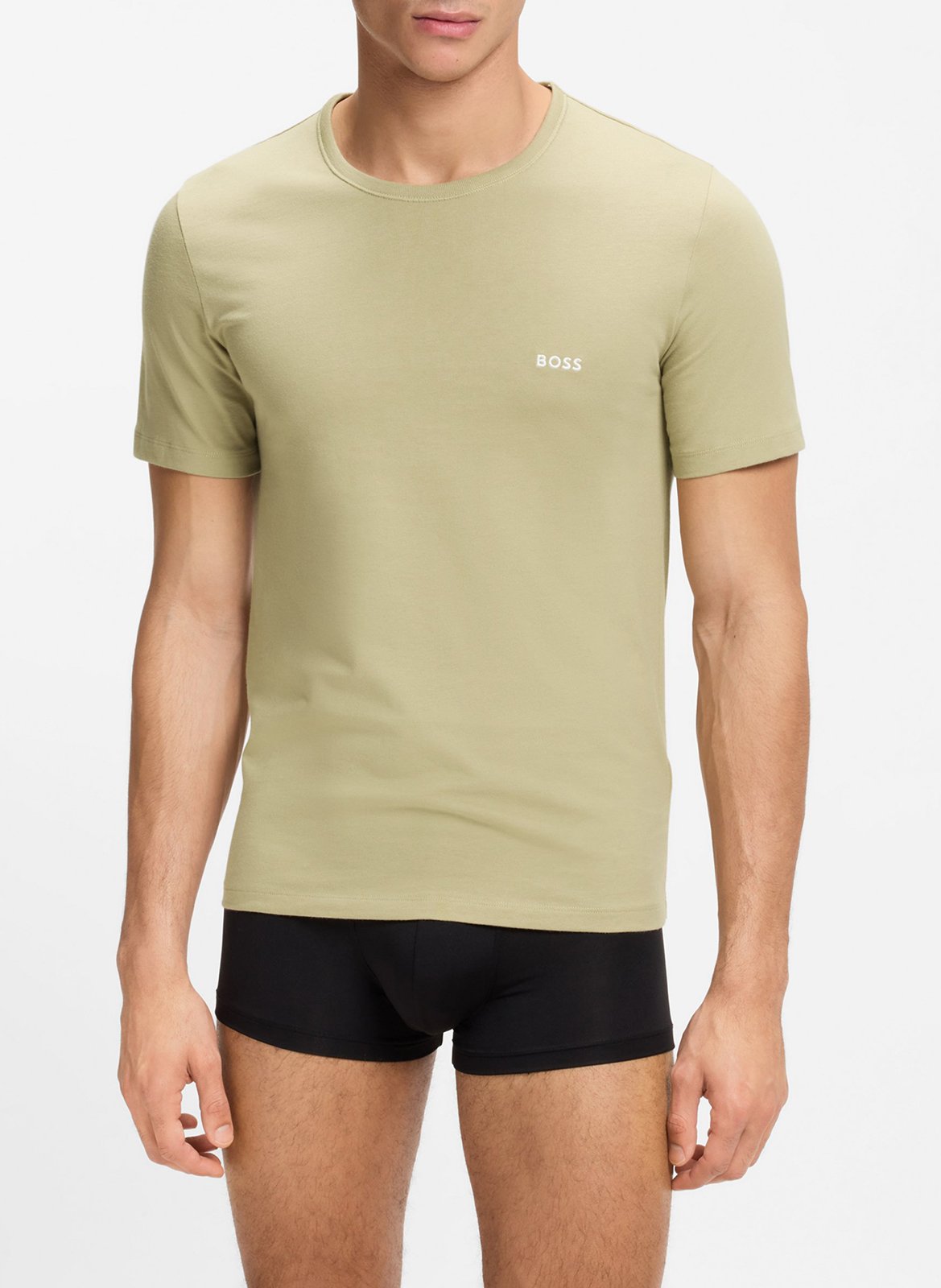Pack of 3 round neck cotton T-shirts BOSS Multicolored