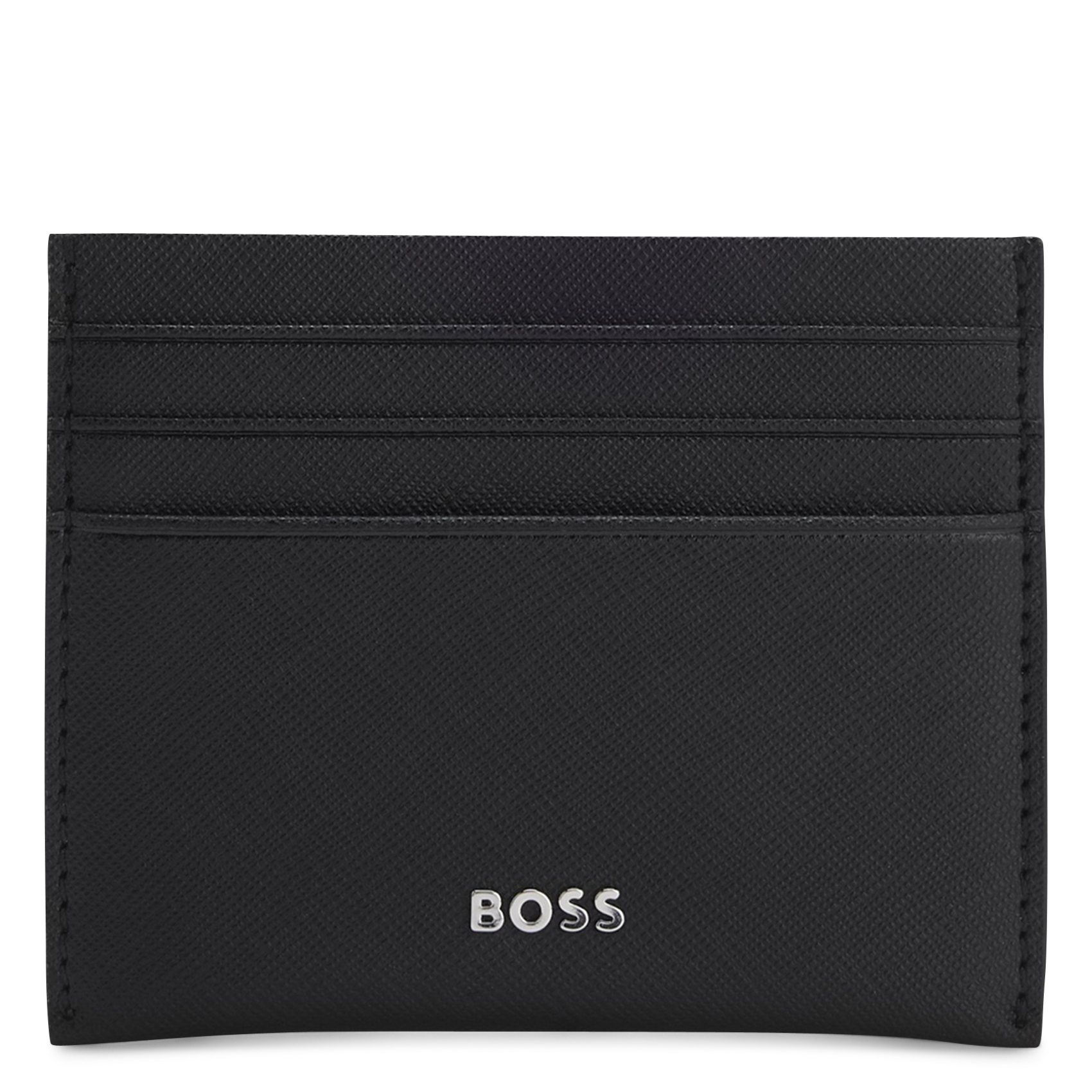 Porte-cartes en cuir BOSS Noir