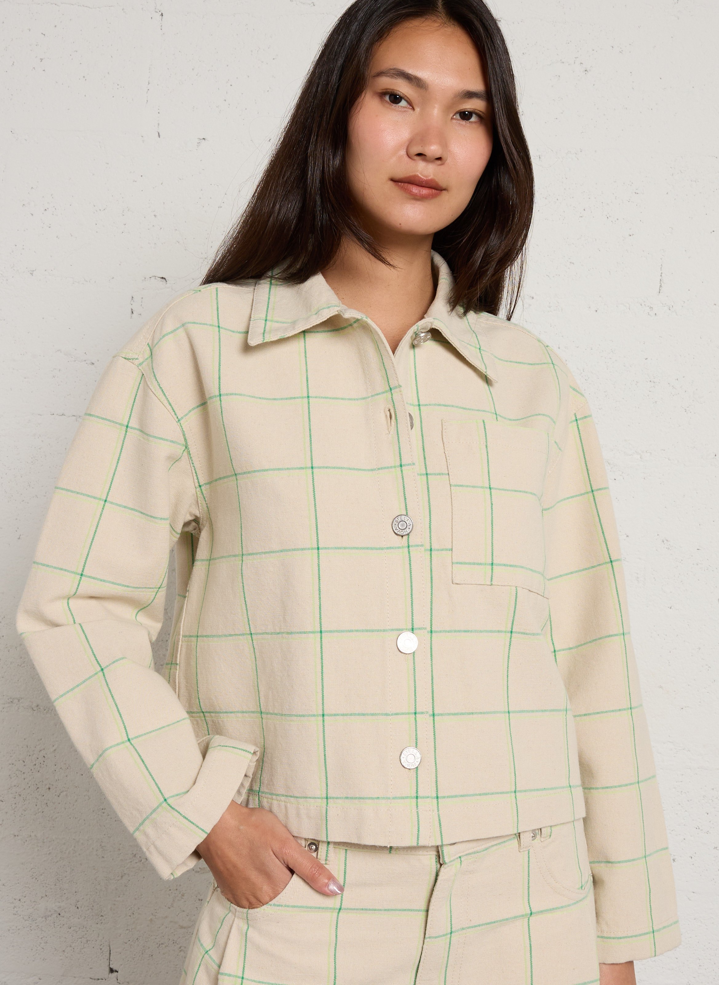 Oversize-Jacke aus Baumwollmischung STELLA NOVA Beige