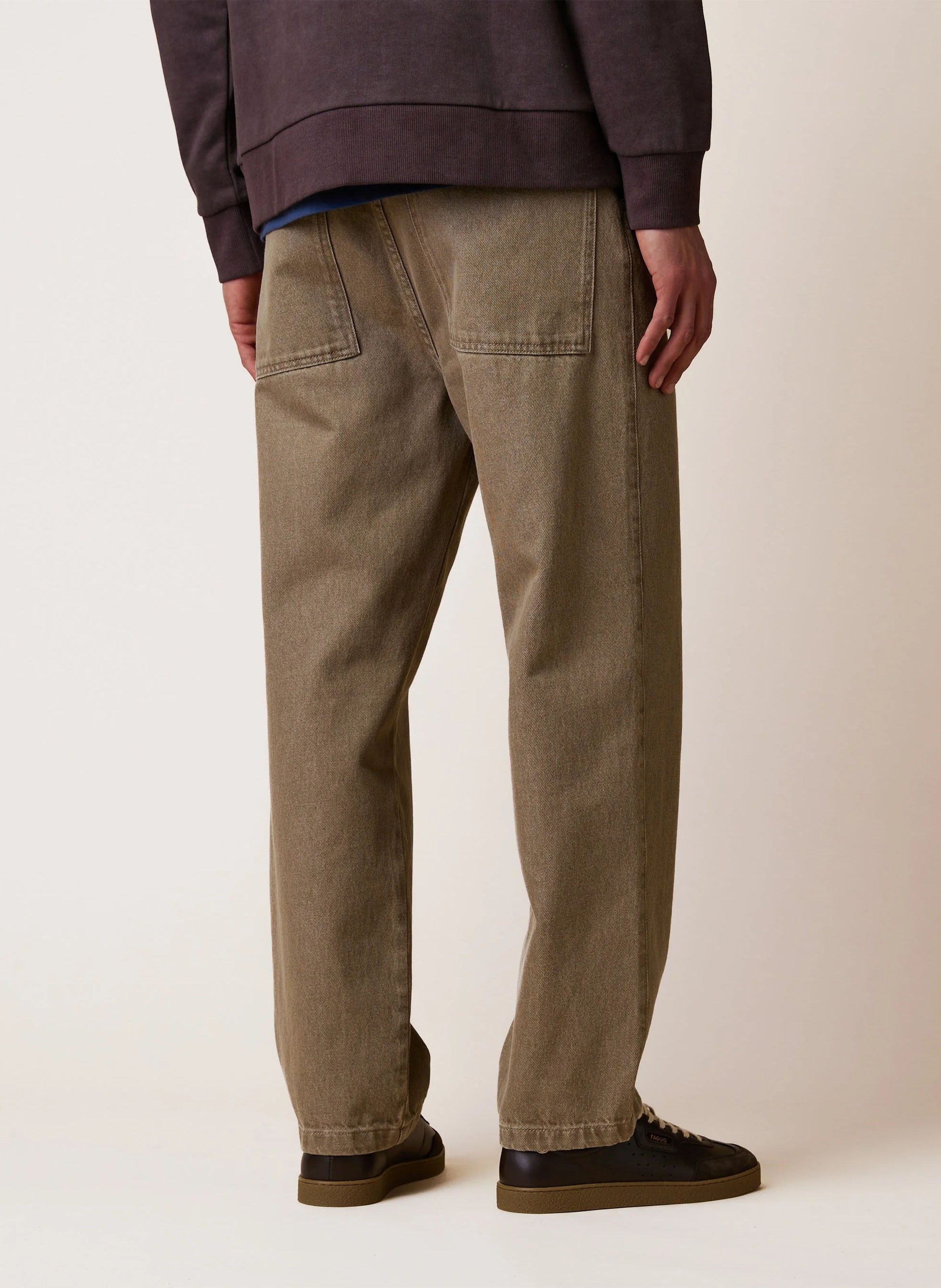 Straight Cut Jeans aus Baumwolle FAGUO Beige