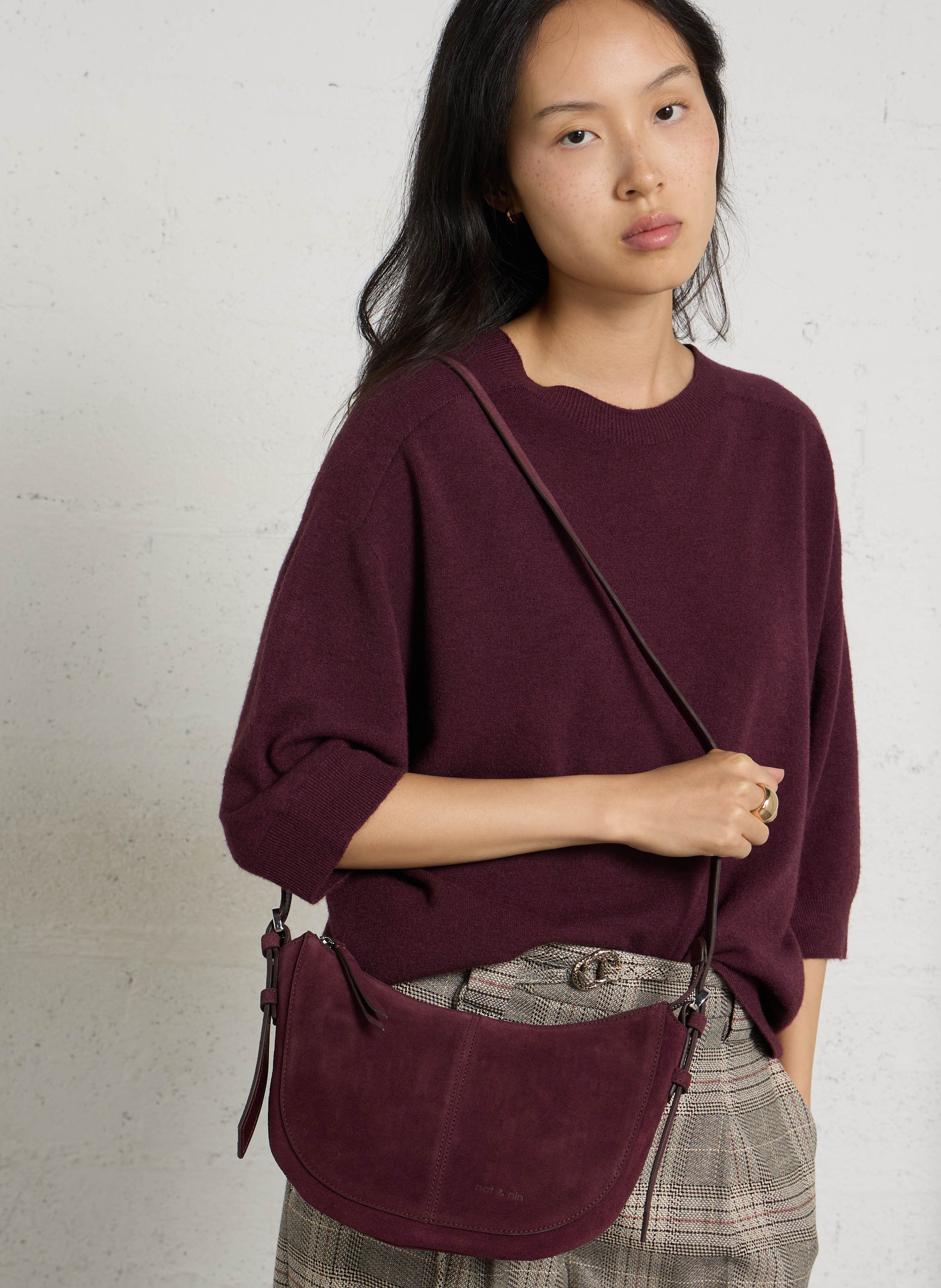 Suède handtas NAT & NIN Violet