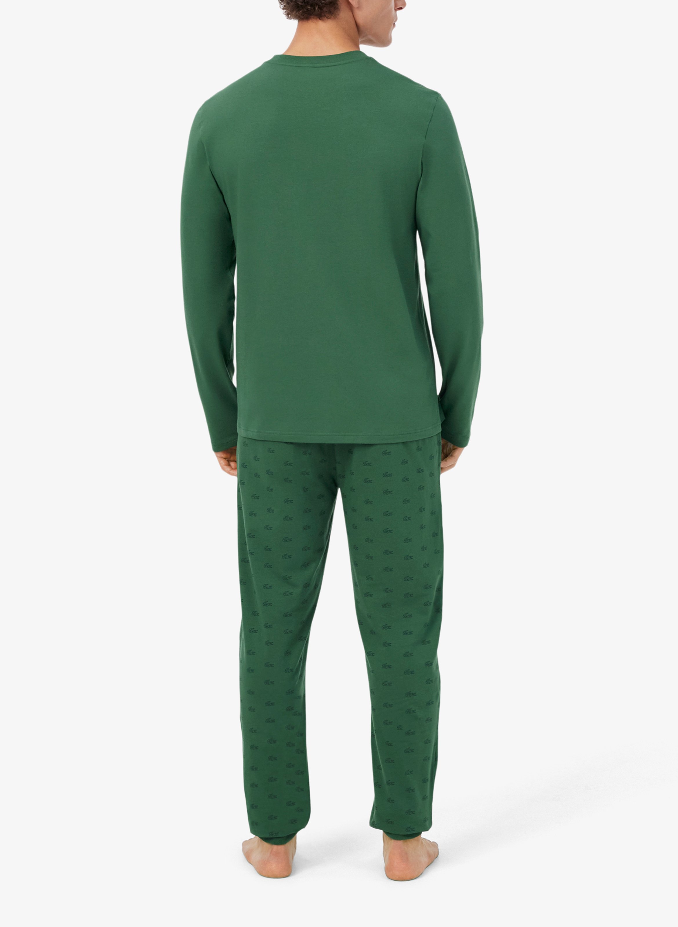 Zweiteiliger Pyjama aus Baumwoll-Mix LACOSTE Grun