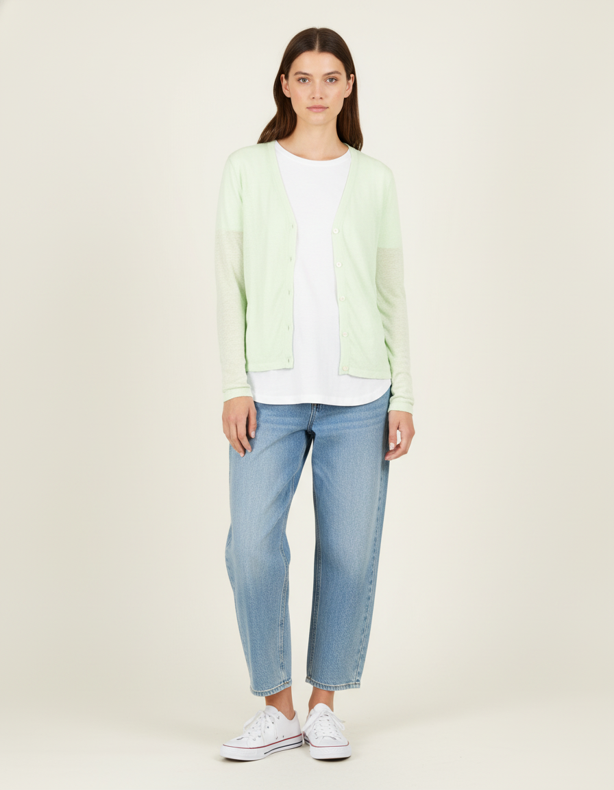 Cardigan MAJESTIC FILATURES - SECONDE MAIN Green