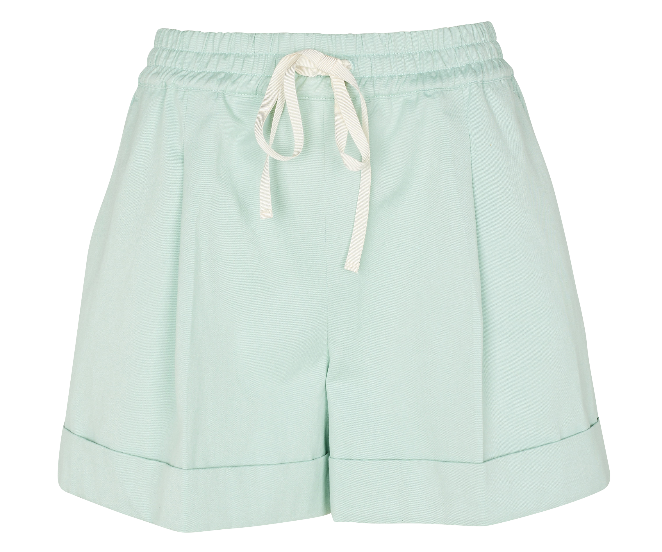 Cotton and linen chino shorts TWINSET Green