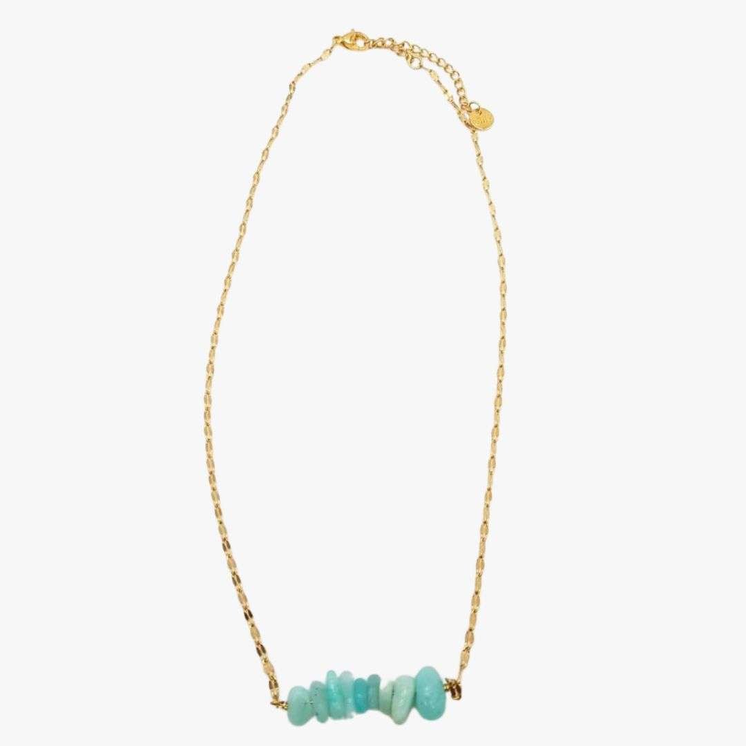 Amazonite necklace GINANDGER Blue