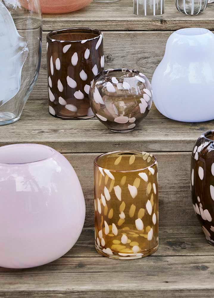 Glass vase OYOY LIVING DESIGN Orange