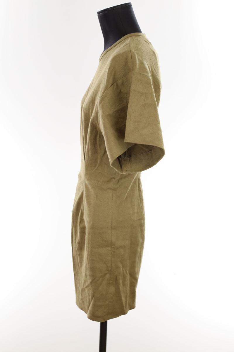 Linen dress ISABEL MARANT - Seconde Main Khaki