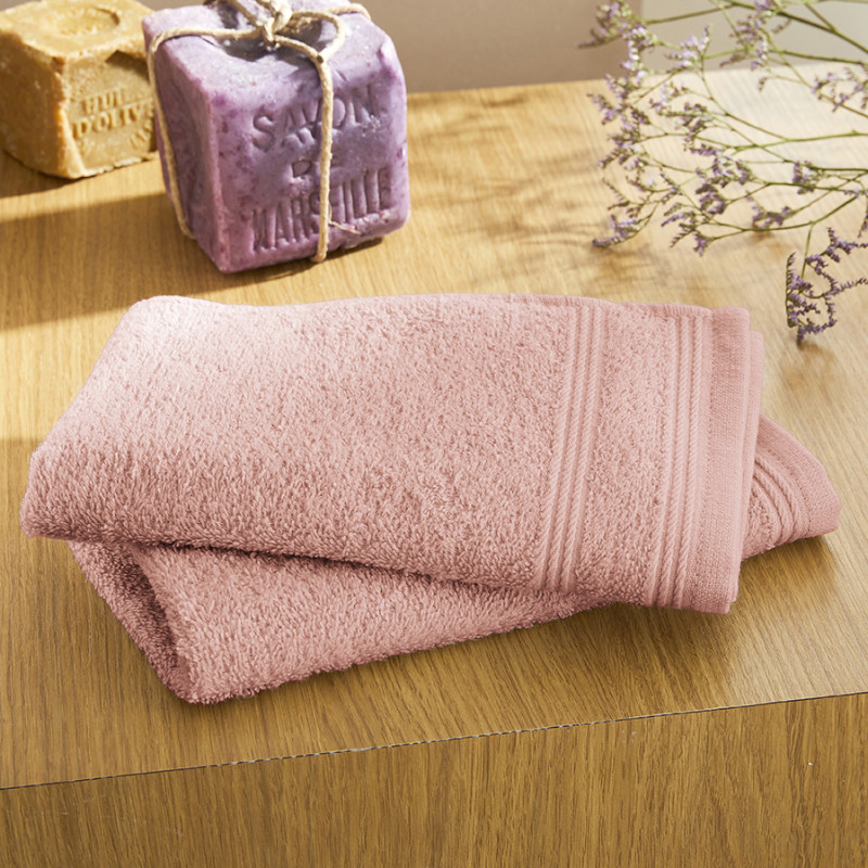 100% combed cotton hand towel COTON PUR Pink