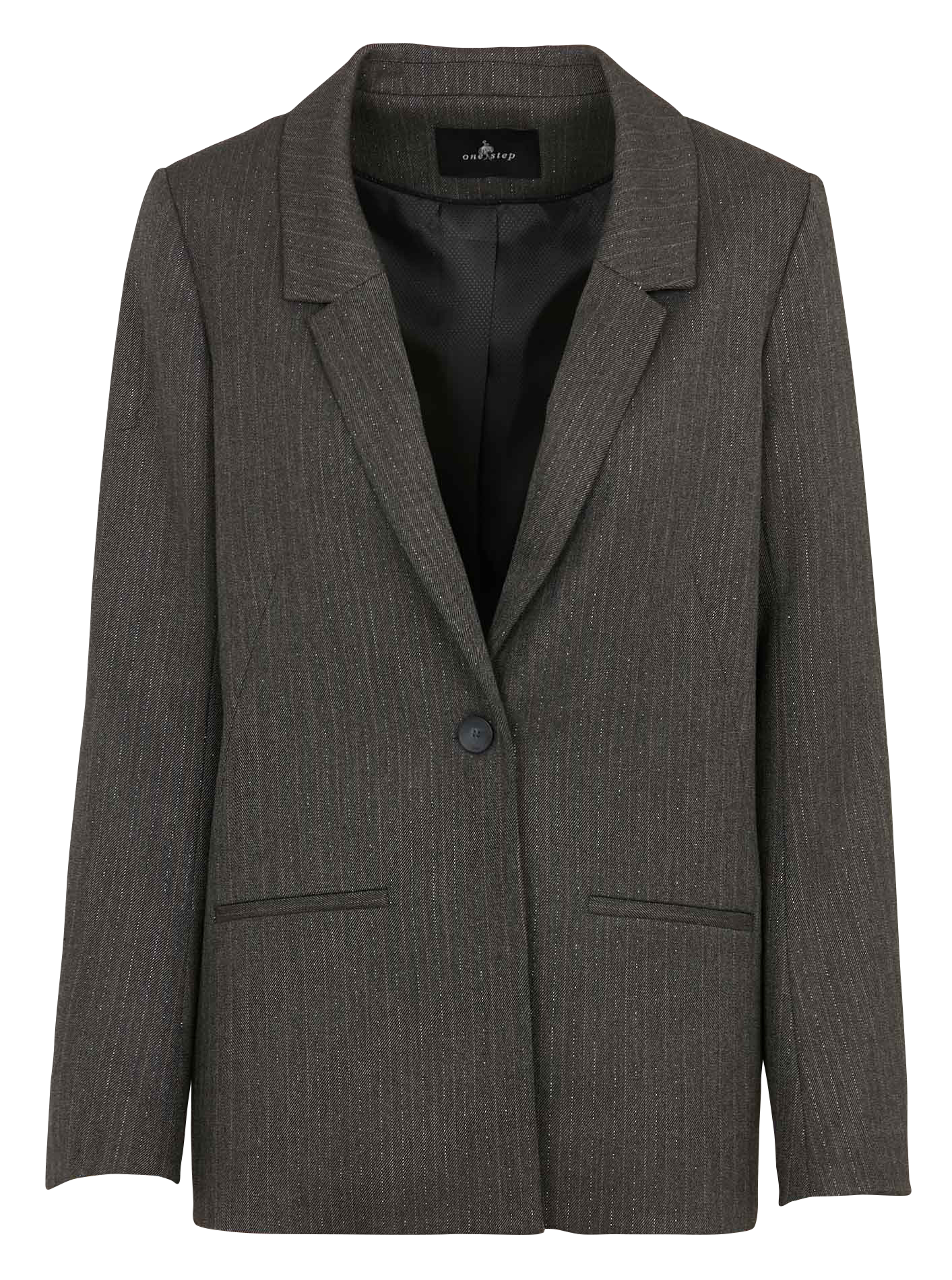 Straight striped tailored jacket ONE STEP Grey