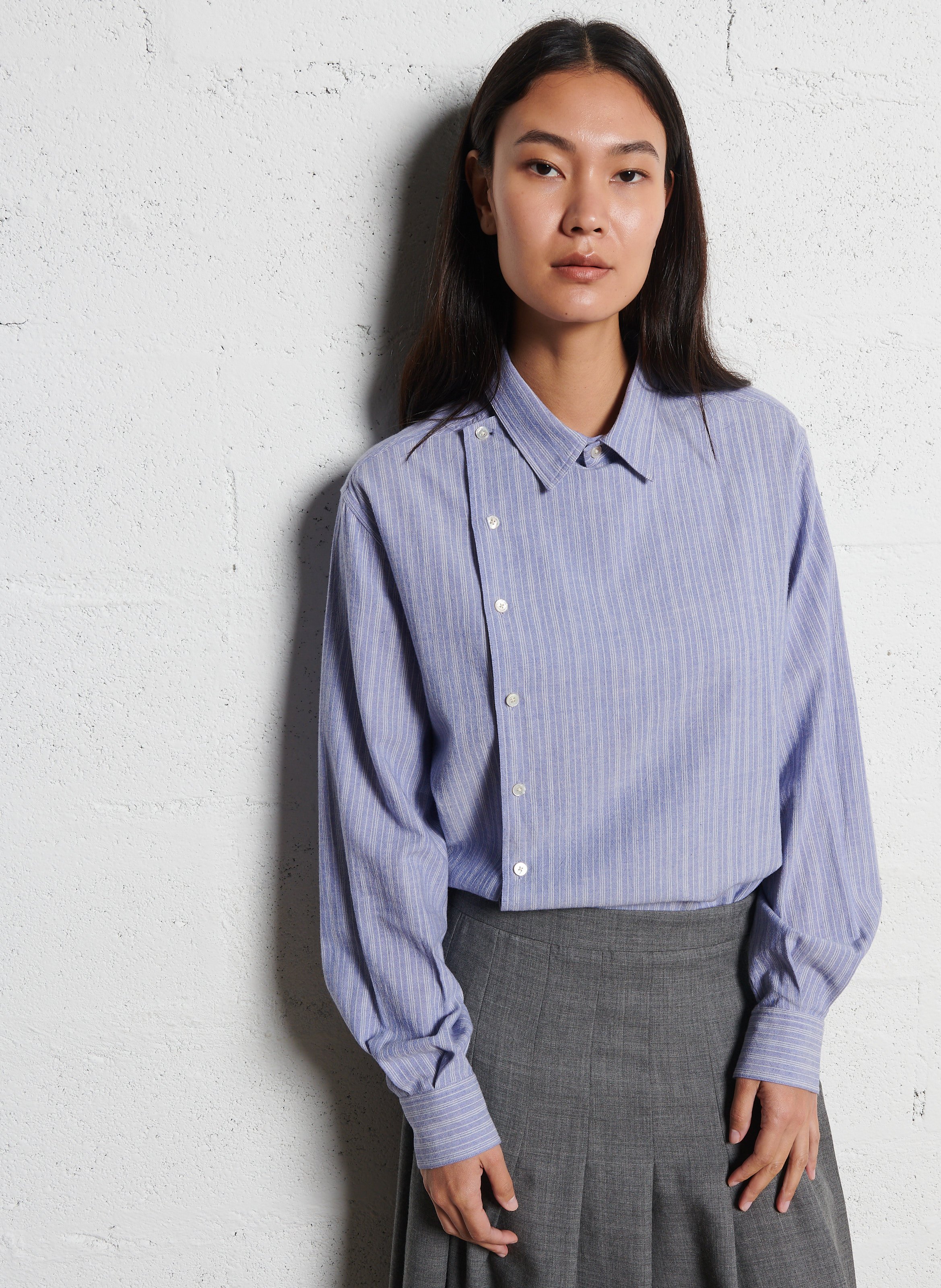 Colonel - Einfarbiges Hemd LAURENCE BRAS Blau