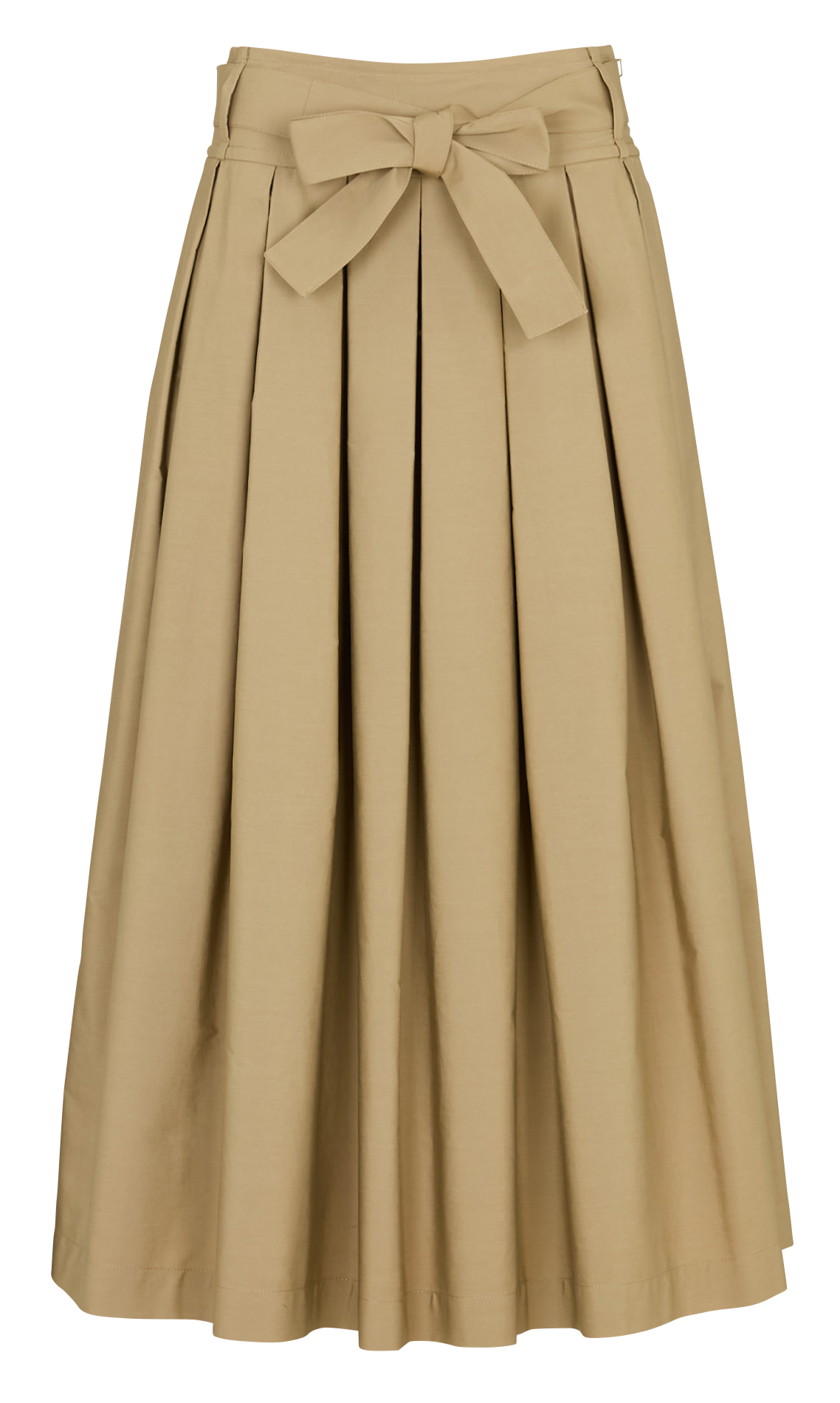 Pleated long cotton skirt MAX MARA WEEK END Brown