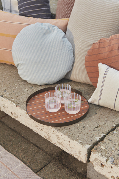 Steel coaster OYOY LIVING DESIGN Brown