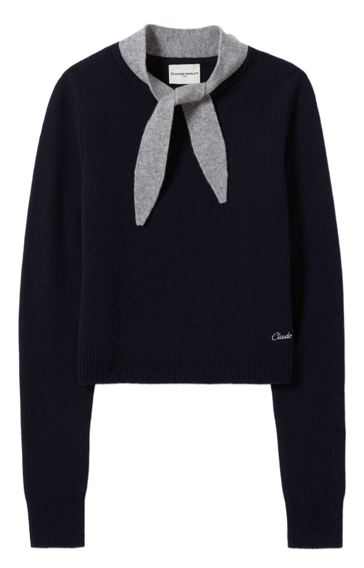 Pull col foulard en laine mélangée CLAUDIE PIERLOT Multicolore