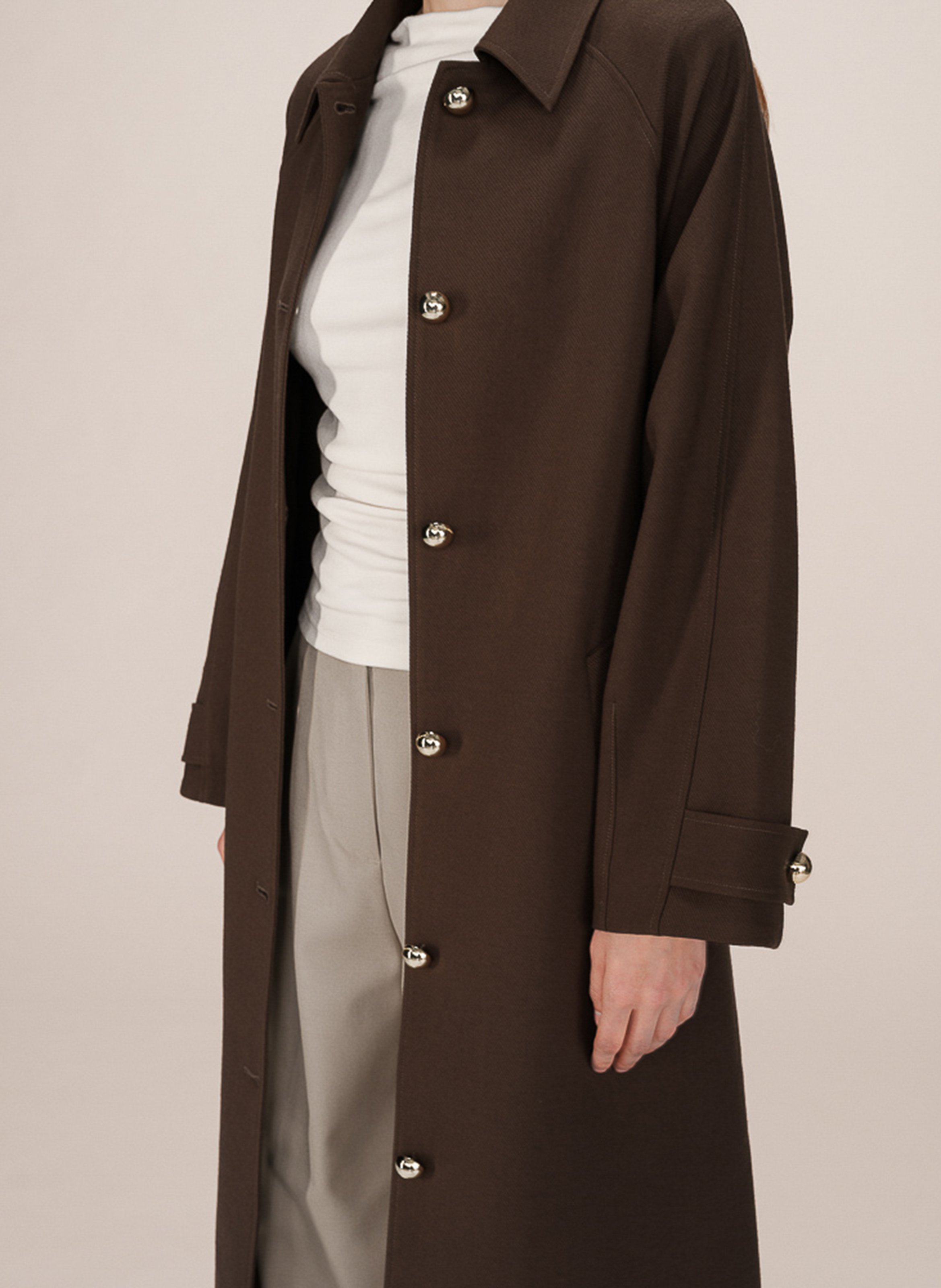 Classic collar trench coat GRACE ET MILA Brown