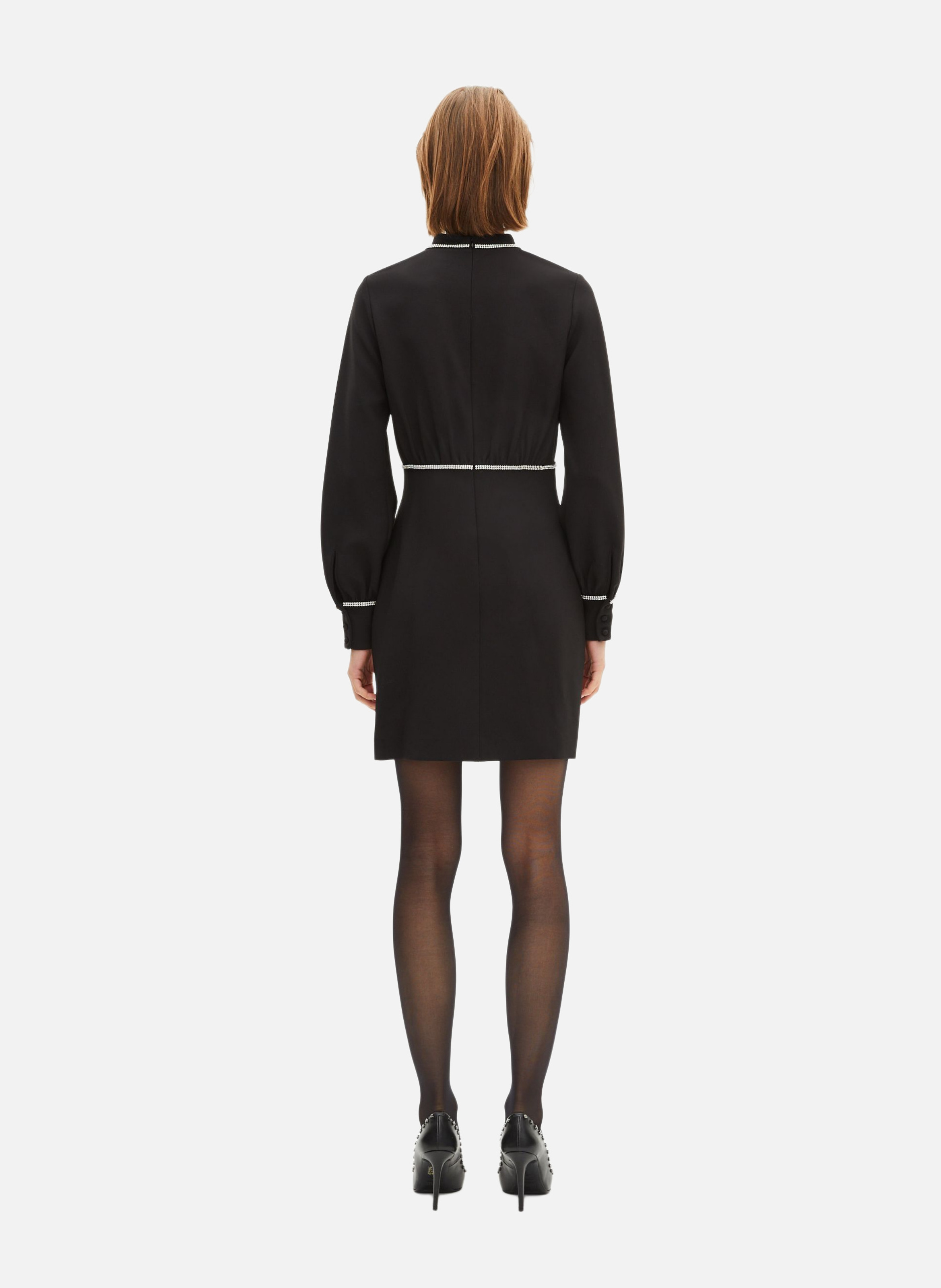 Short dress with rhinestone details THE KOOPLES Black