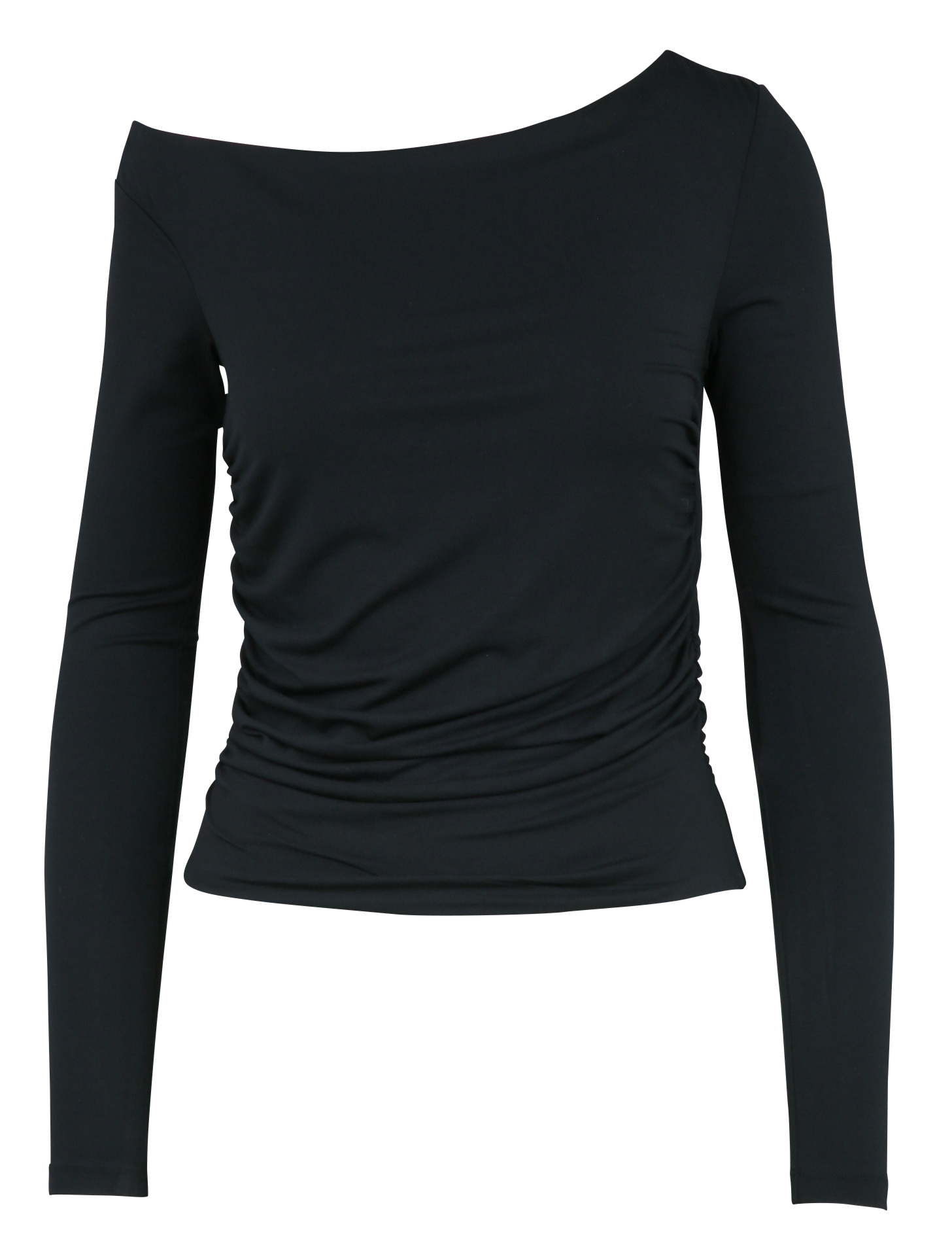 Top met boothals en ruches KOOKAI Zwart