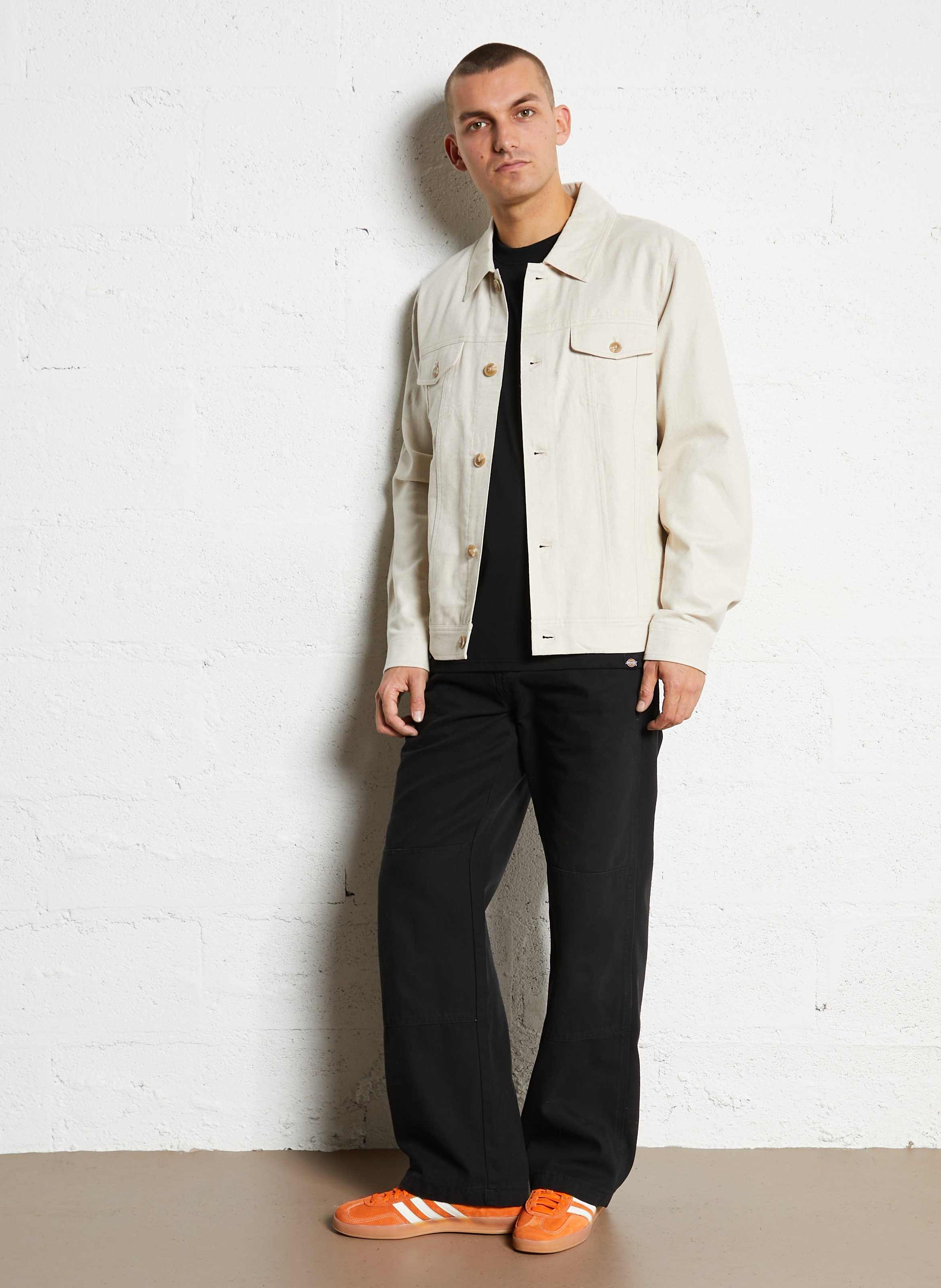 Basket basses en cuir ADIDAS Orange