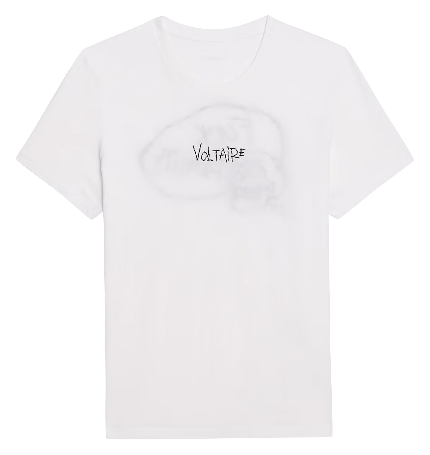 Straight-cut printed cotton T-shirt with round neck ZADIG&VOLTAIRE White