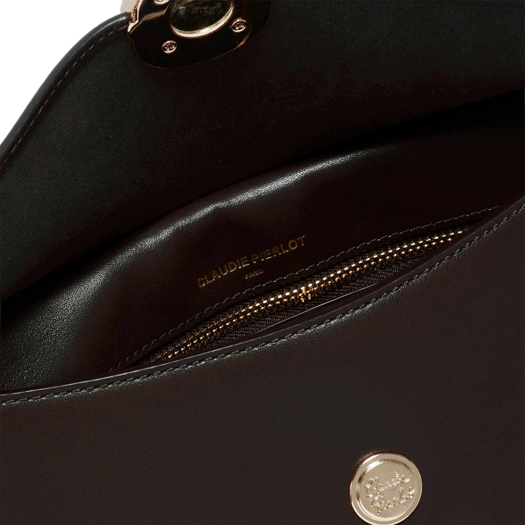 Sac bandoulière en cuir CLAUDIE PIERLOT Noir