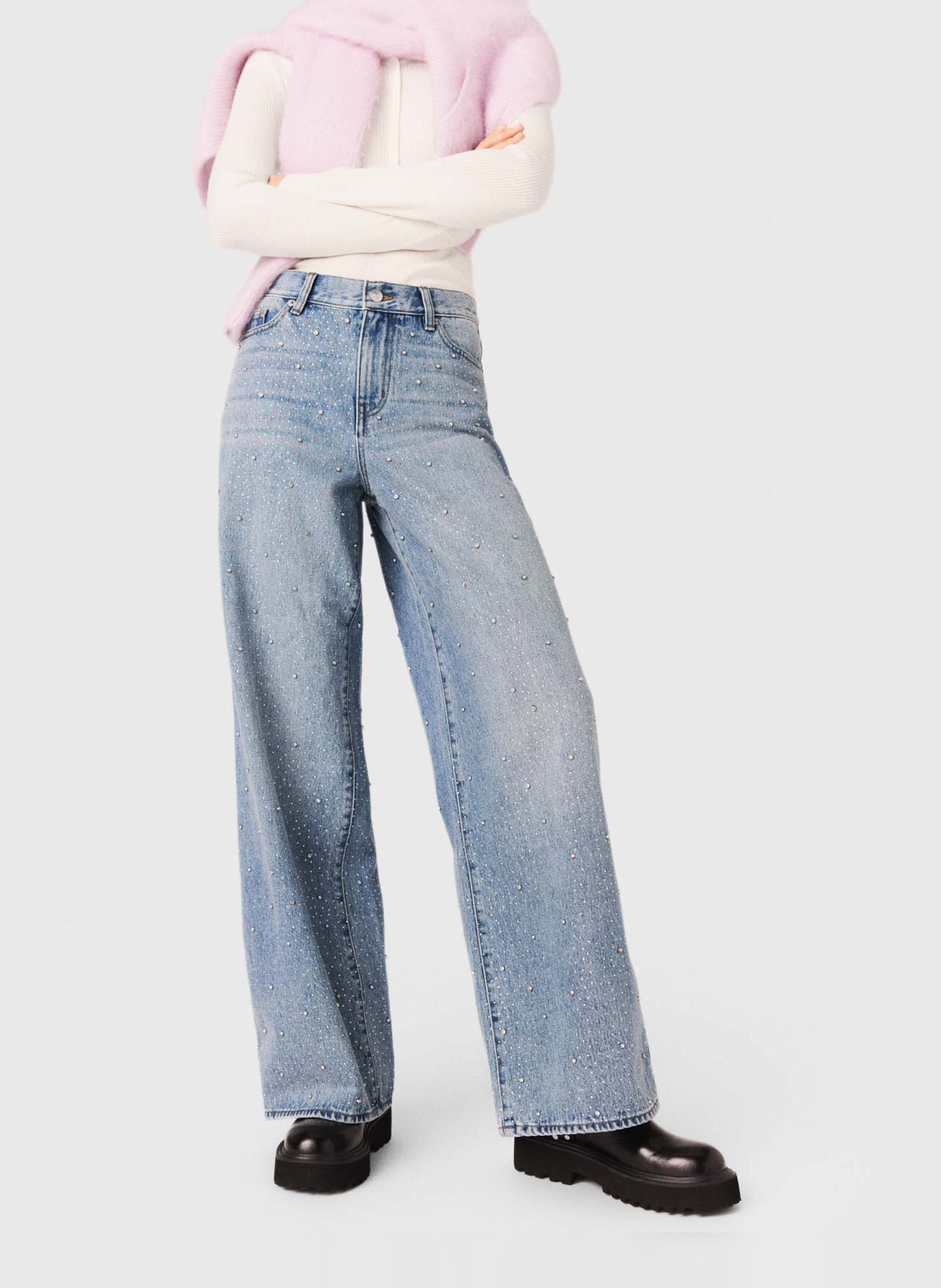 Grote katoenen jeans MAJE Blauw
