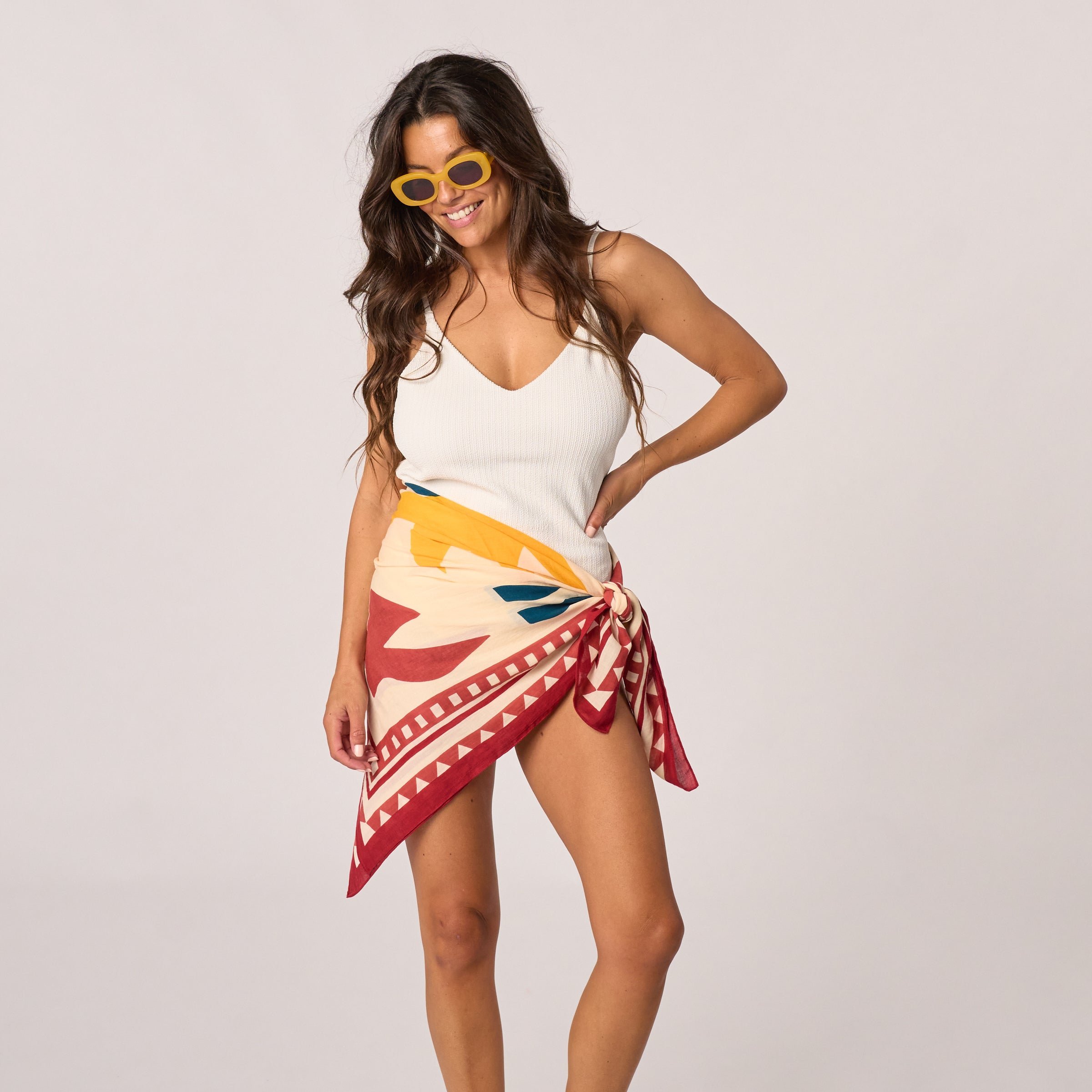 Organic cotton scarf Paola BILLYBELT Beige