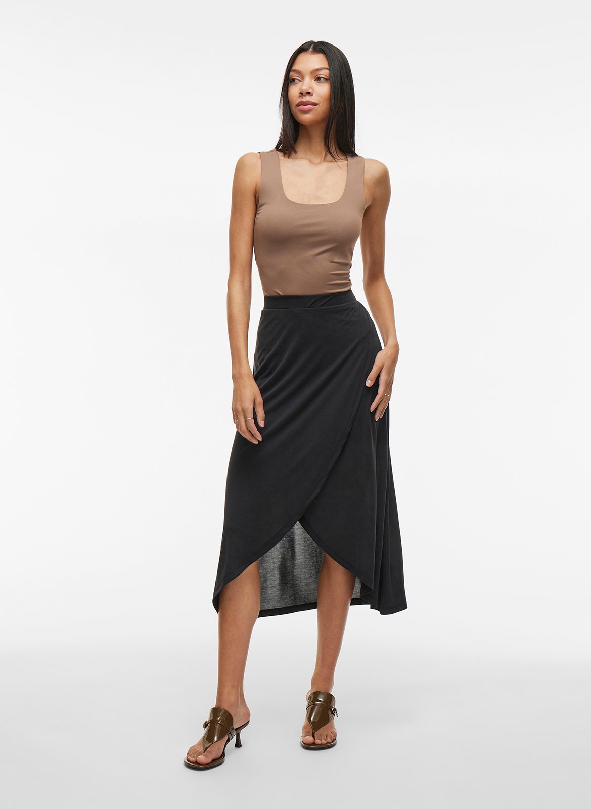 Midi skirt with split VILA Black