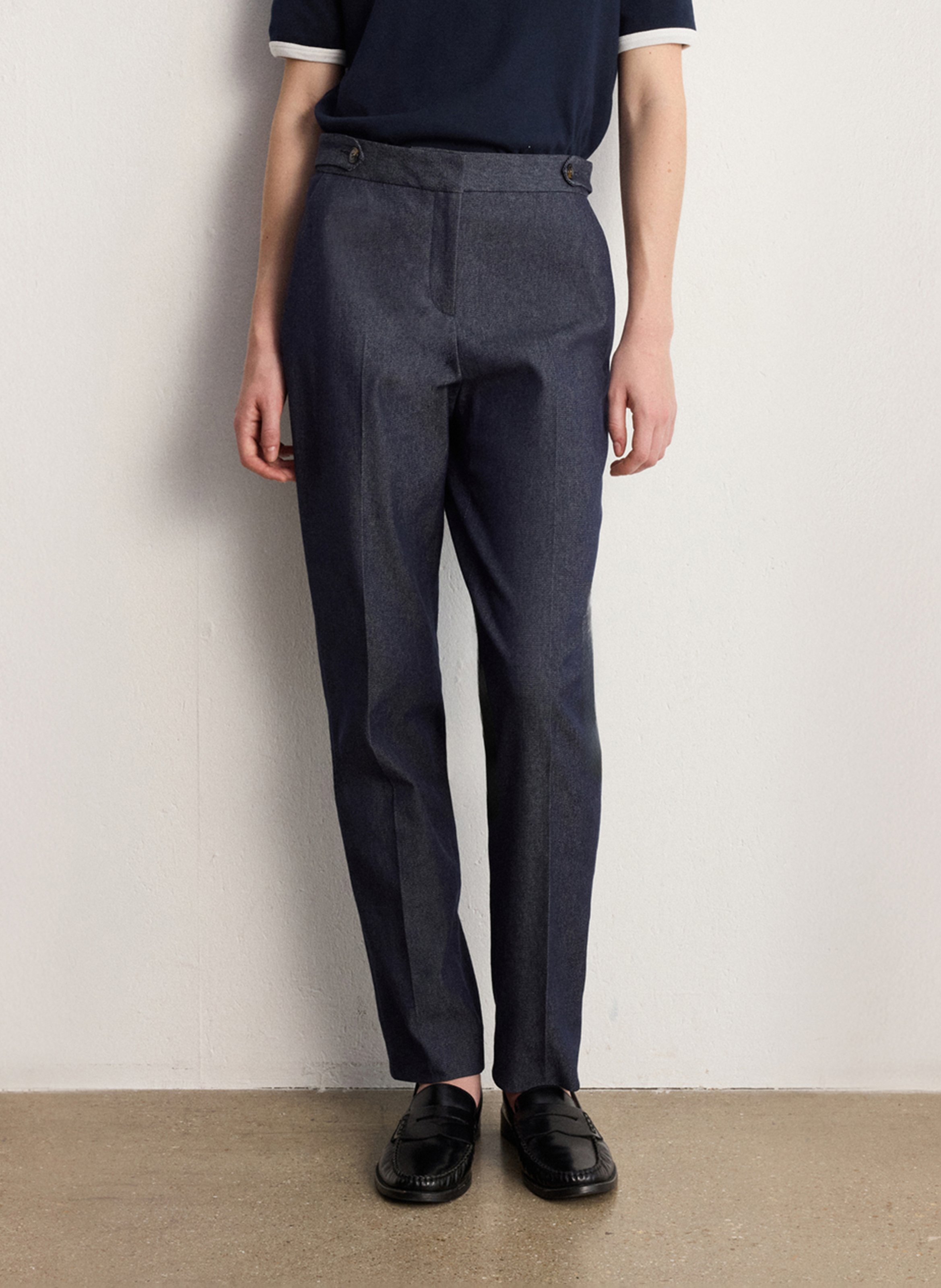 Bobhoedje - katoenblend PABLO Blauw