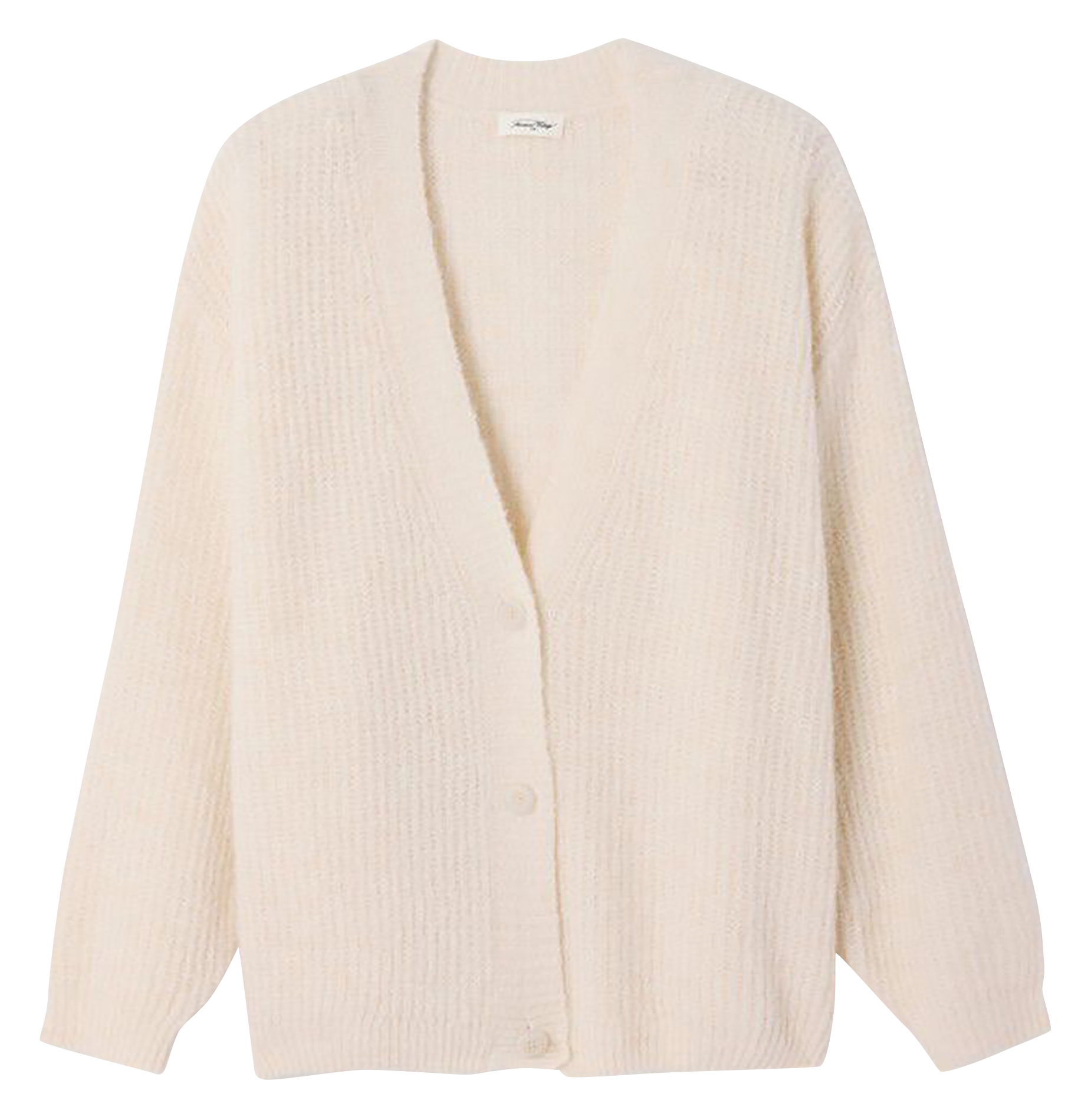 Weite Strickmix-Jacke mit V-Ausschnitt AMERICAN VINTAGE