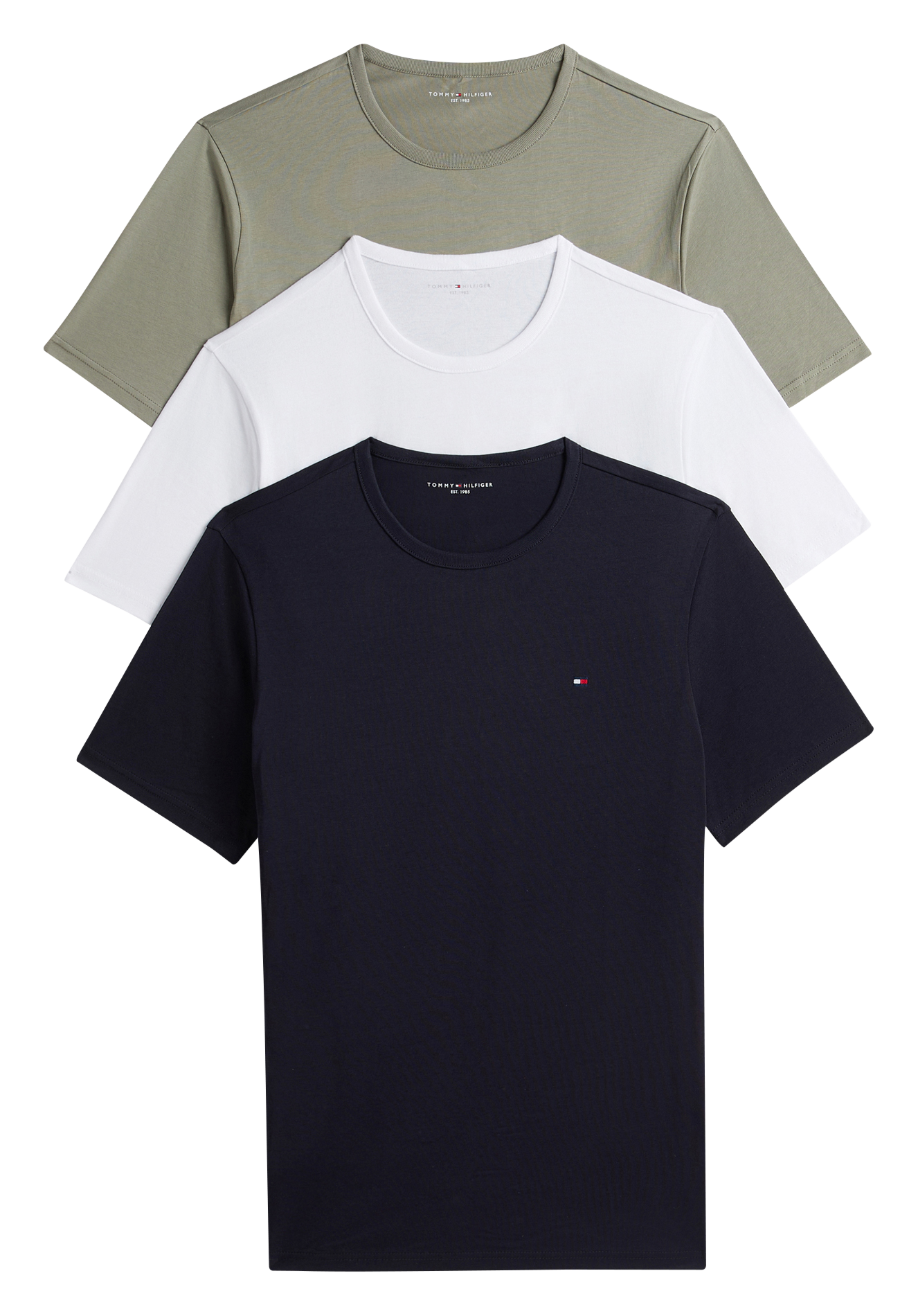 Set di 3 t-shirt in cotone TOMMY HILFIGER Nero